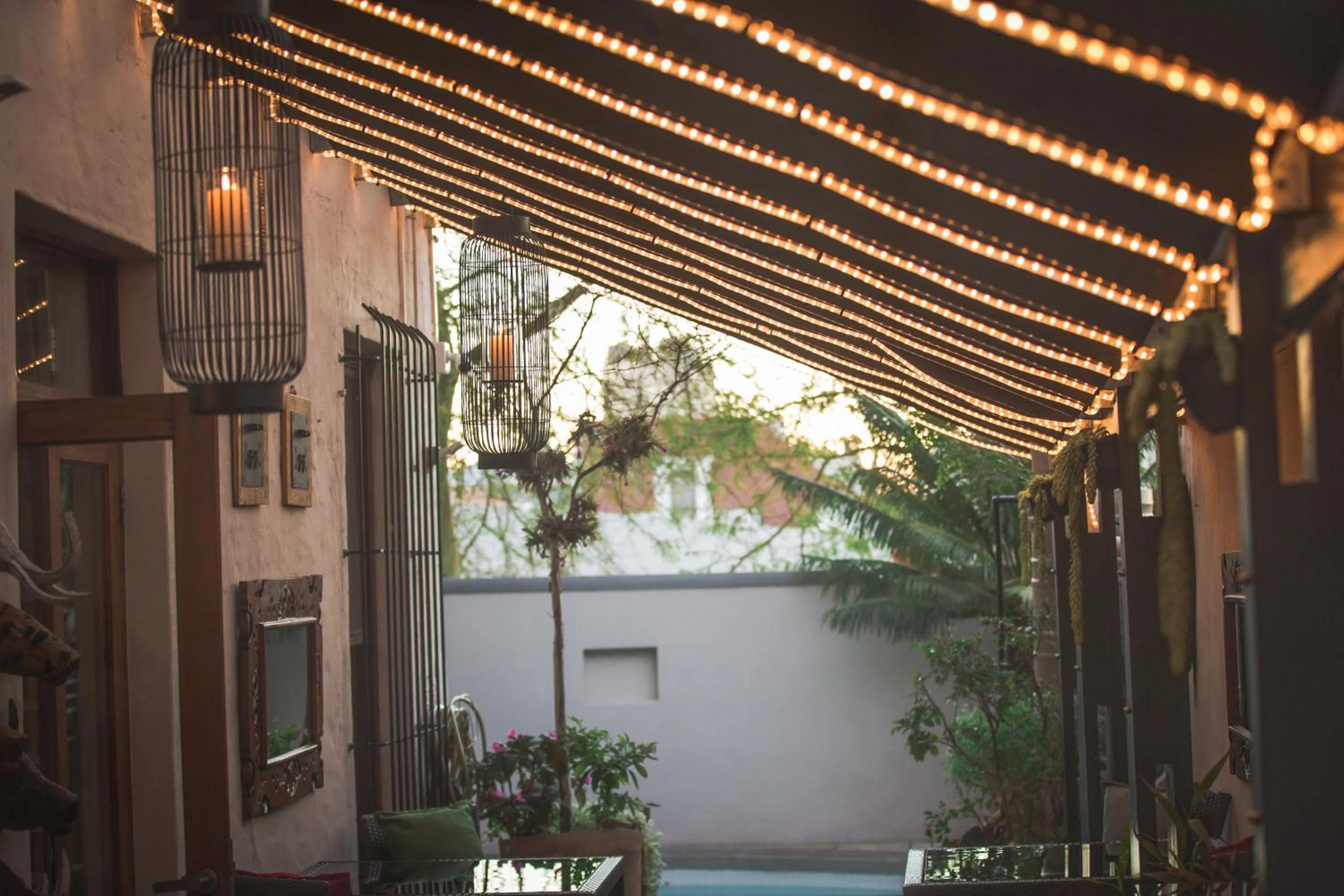 Facade/entrance in Point B Guest House -Sustainable Solar Energy