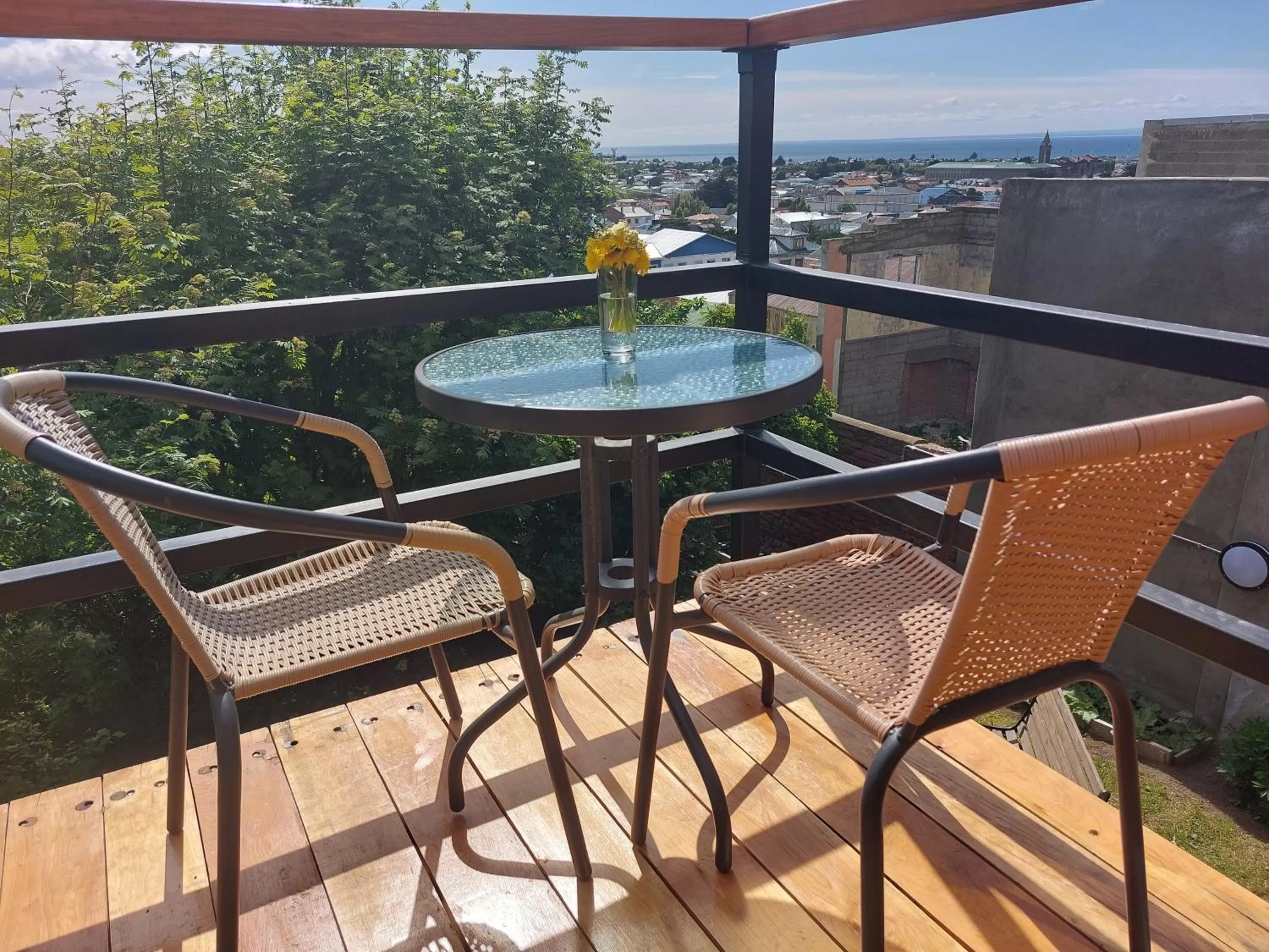 Patio, Balcony/Terrace in Hostal Buenavista Patagonia