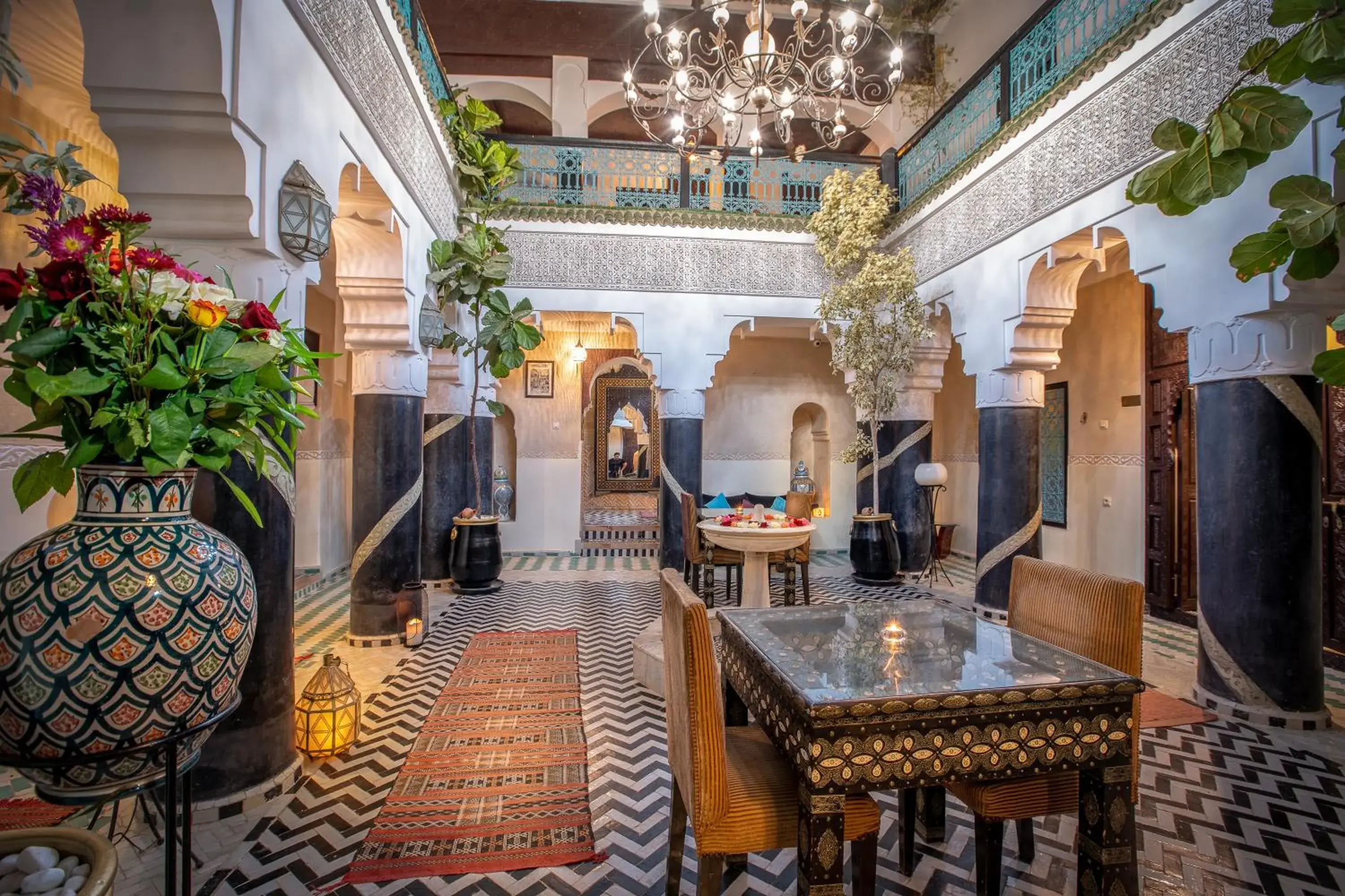 Patio, Restaurant/Places to Eat in Riad Ben Tachfine