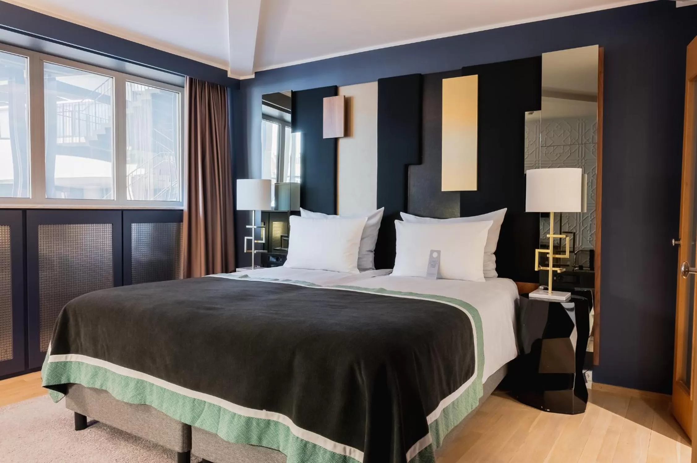 Bedroom, Bed in Hotel Skt Petri