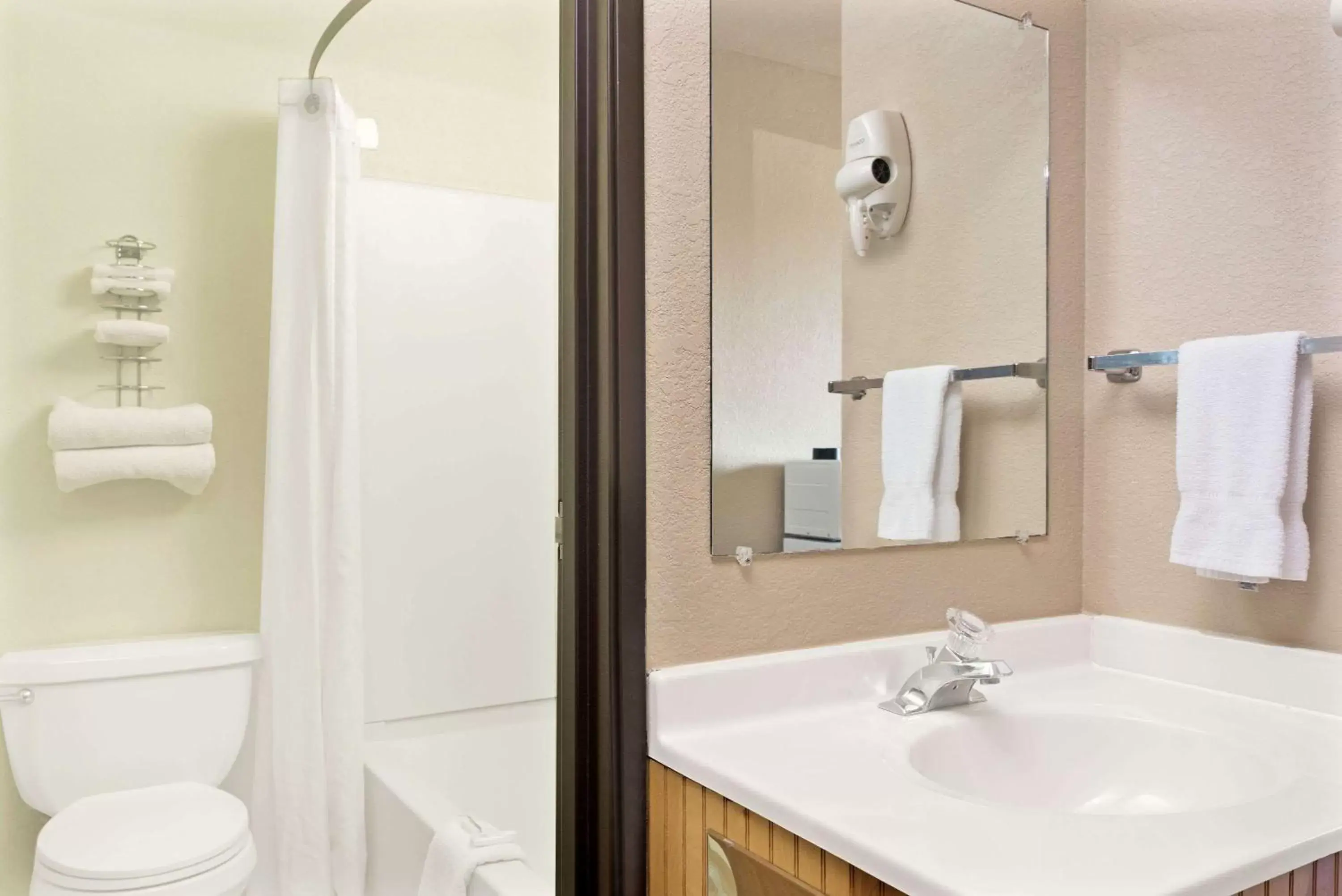 Bathroom in Super 8 by Wyndham Spokane/West