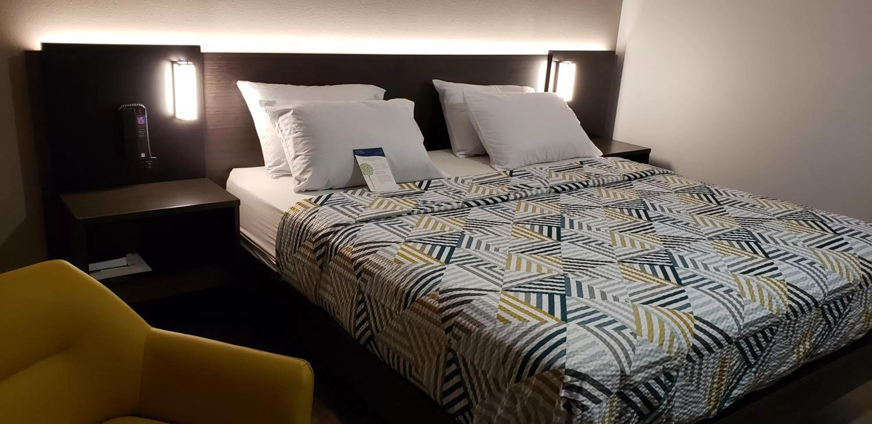 Bed in Motel 6-Kewanee, IL