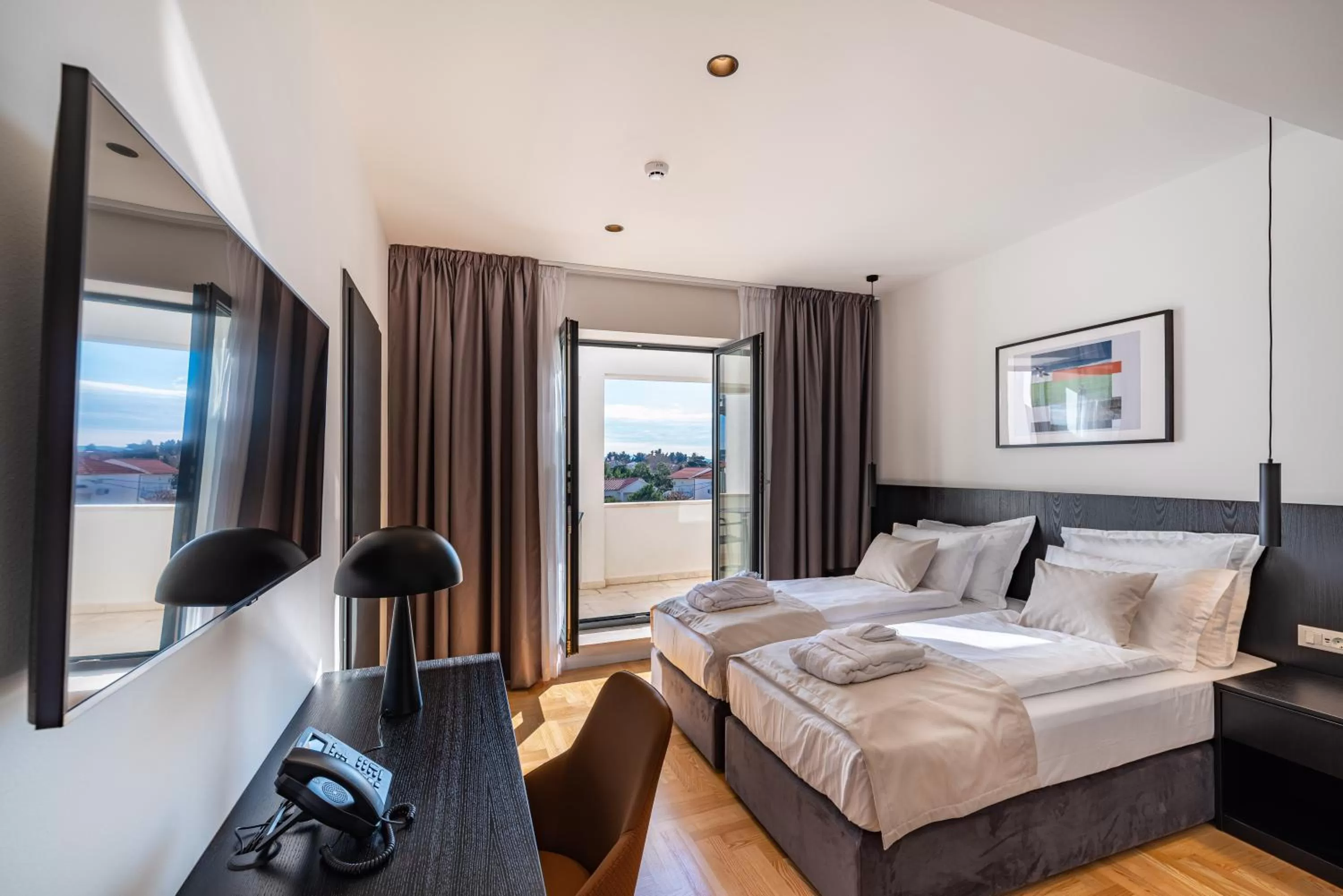 TV and multimedia, Bed in Miramare Hotel