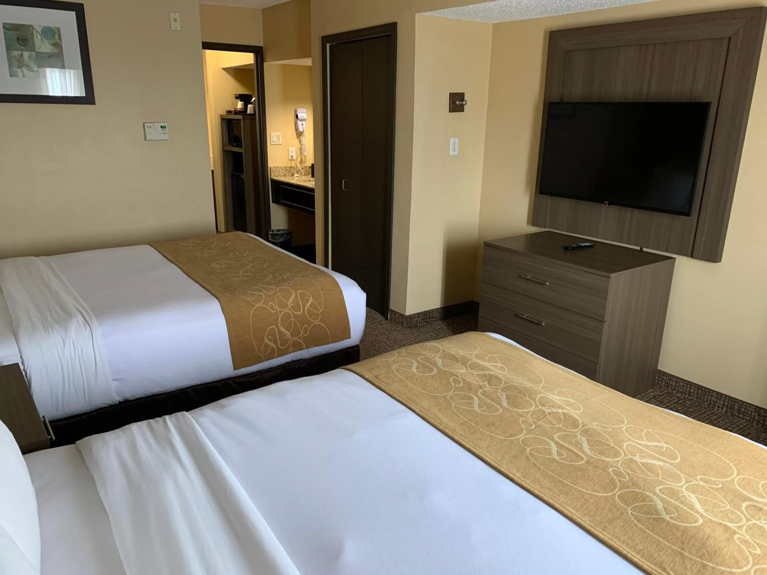 Bed in Comfort Suites DFW Airport