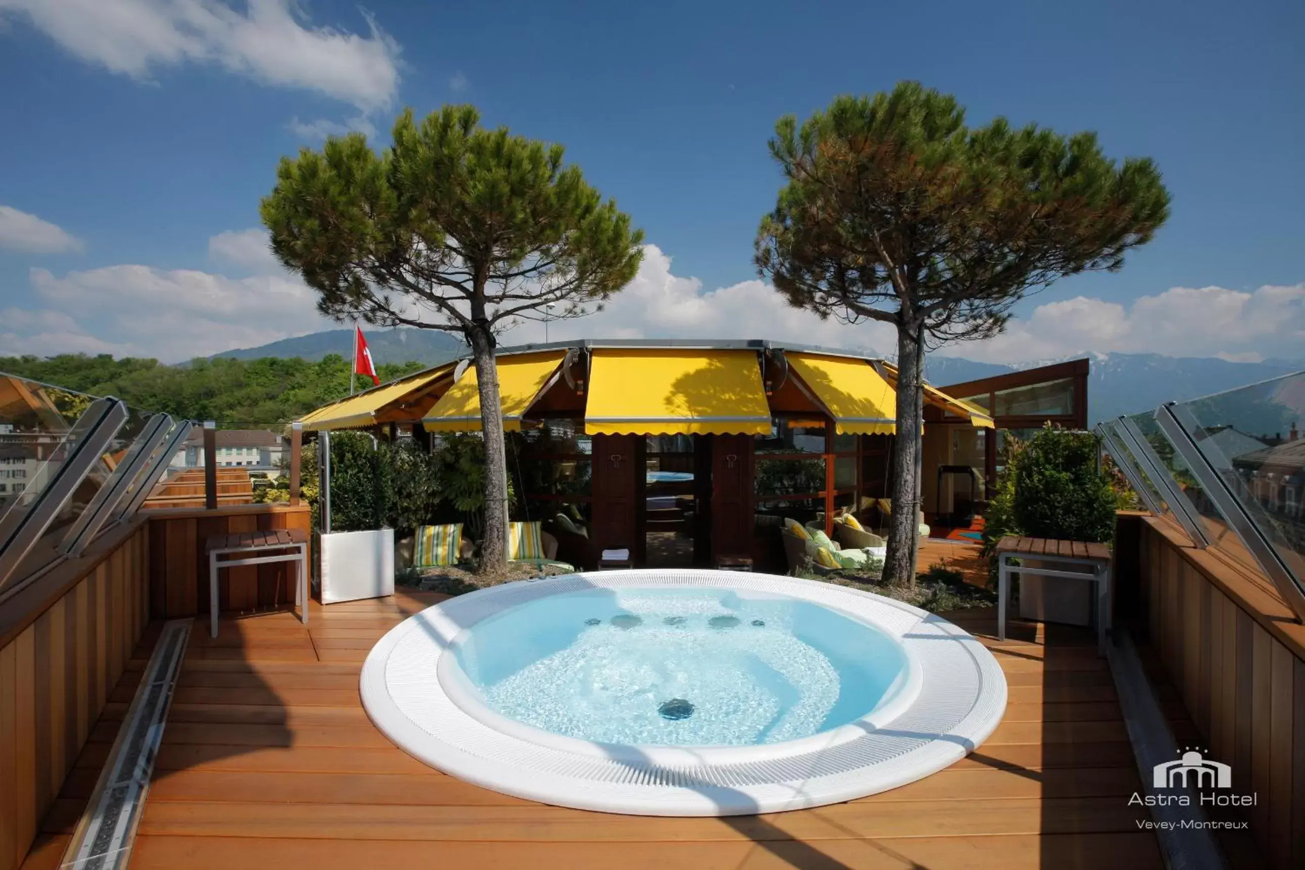 Balcony/Terrace, Swimming Pool in Astra Vevey Hotel & Restaurant
