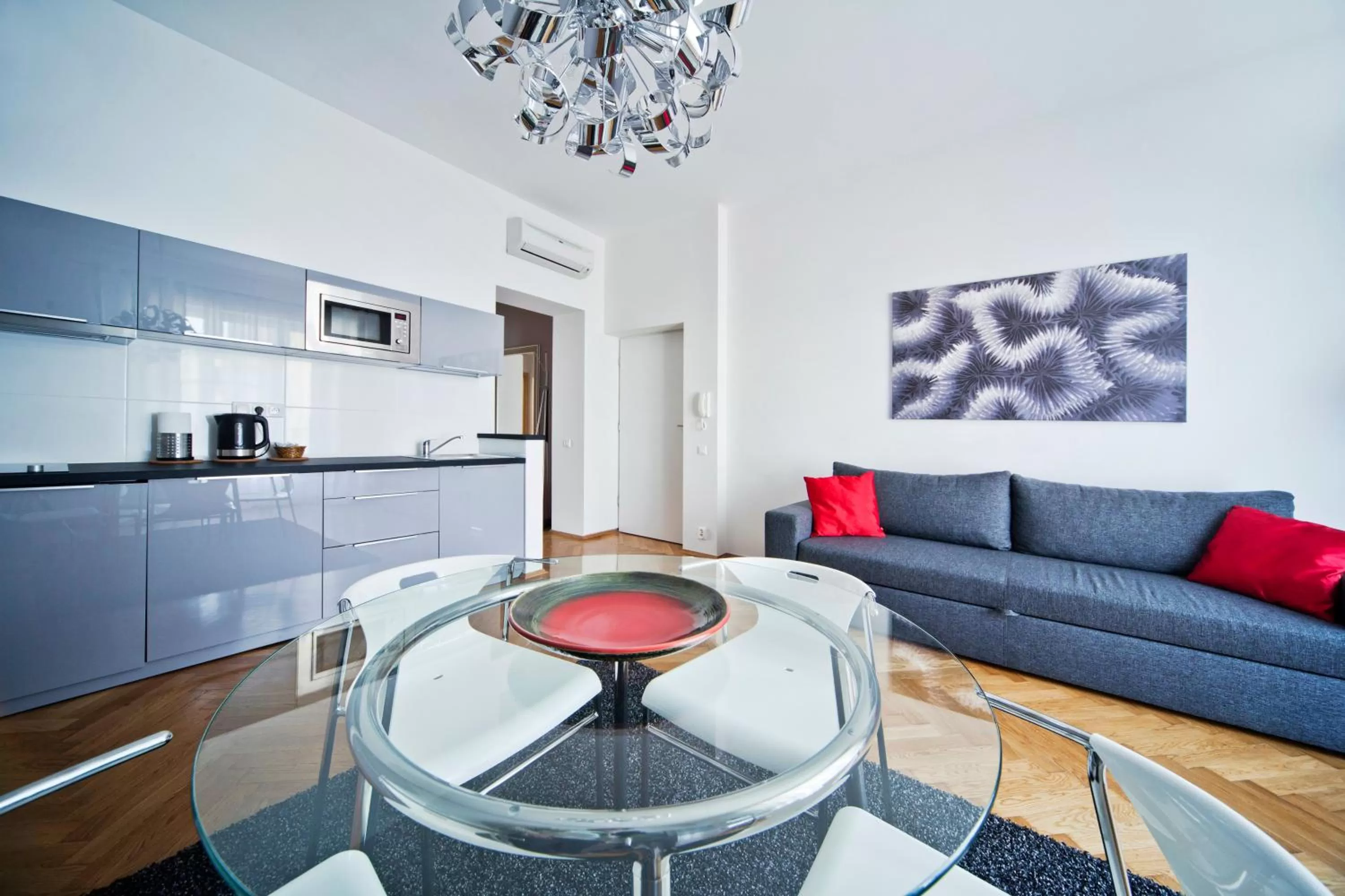 Kitchen or kitchenette in 4Seasons﻿ Apartments Cracow