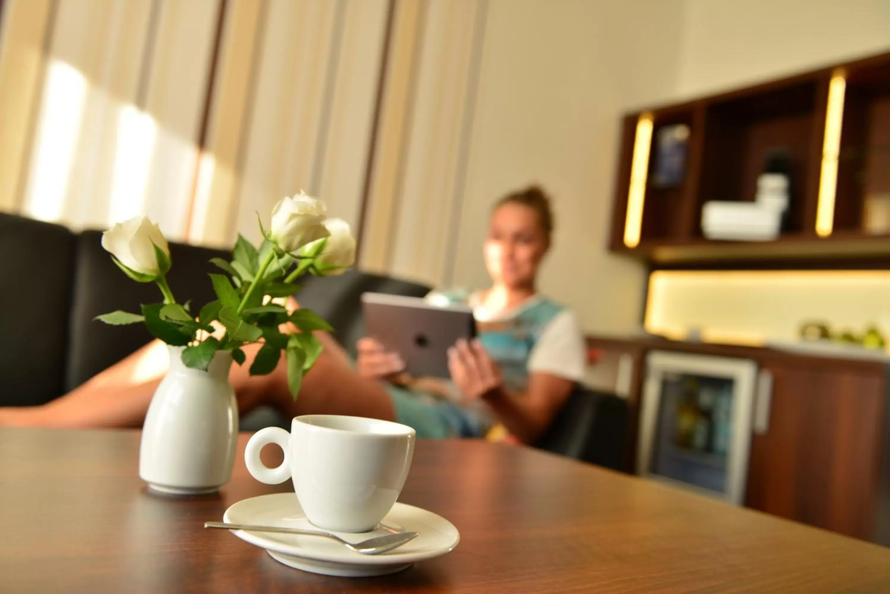 Seating area, Coffee/Tea Facilities in Lobinger-Parkhotel