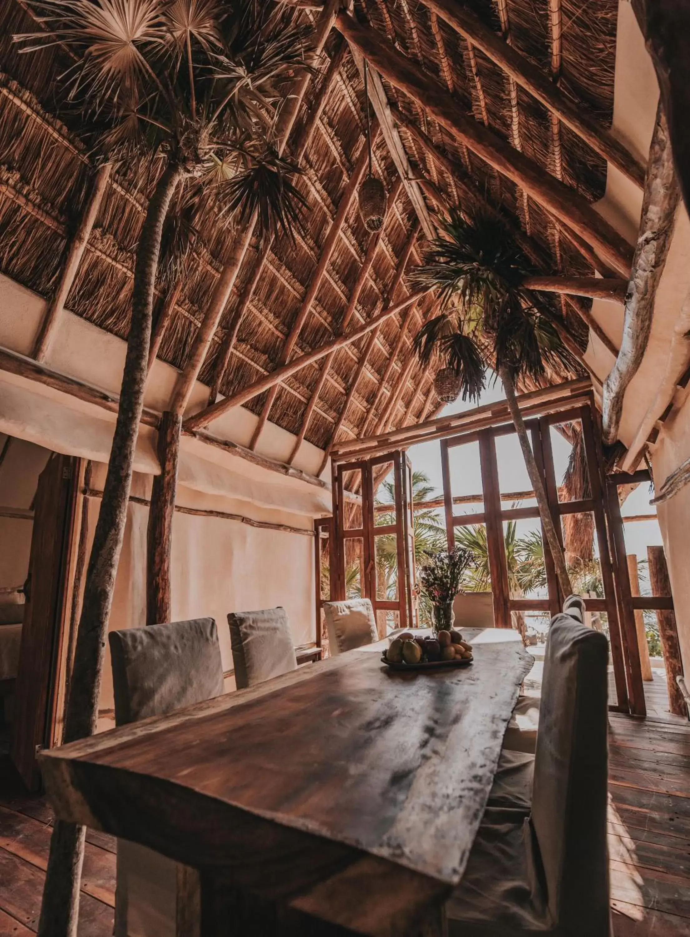 Dining area in Papaya Playa Project