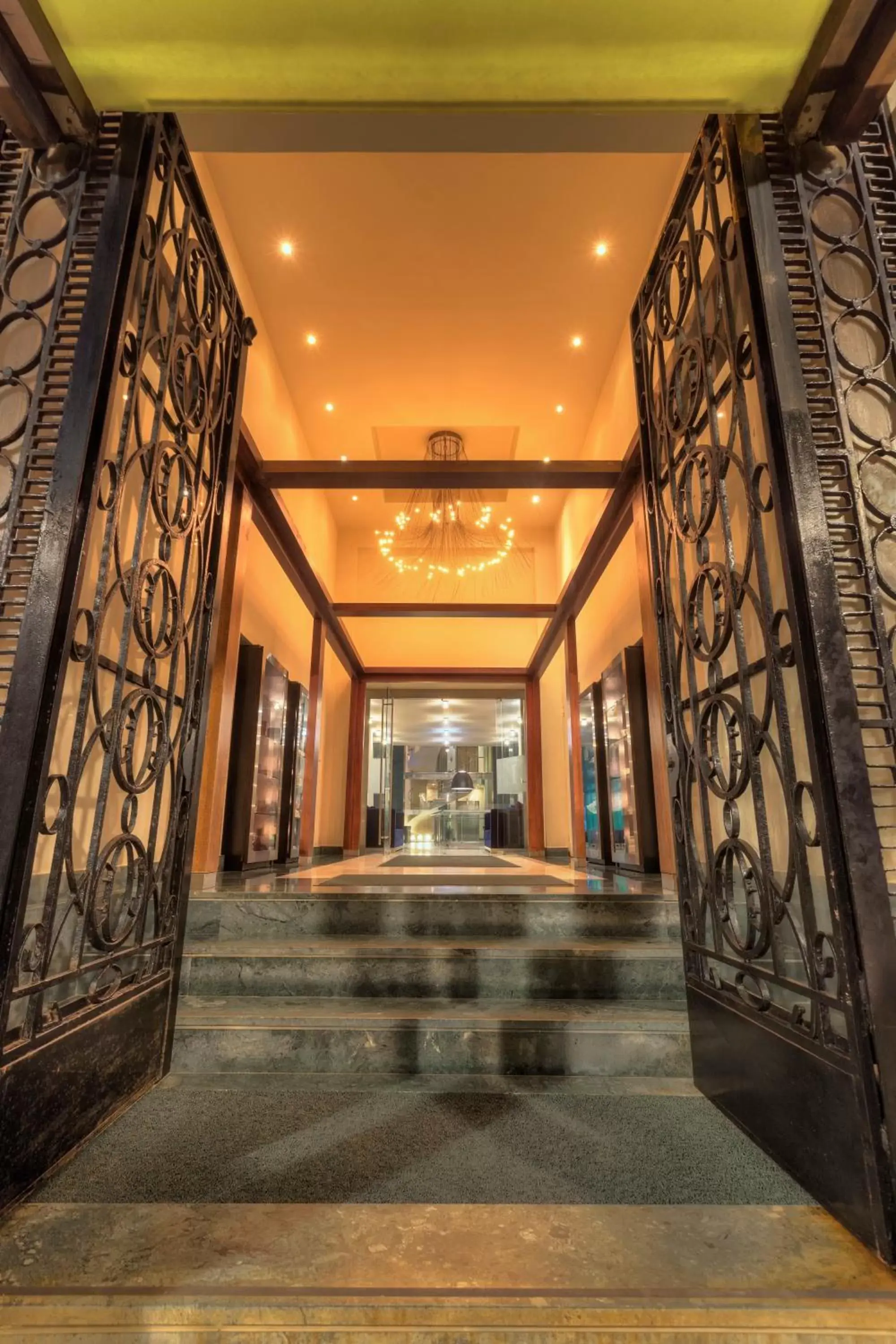 Facade/entrance in GDM Megaron, Historical Monument Hotel Facade/entrance in GDM Megaron, Historical Monument Hotel