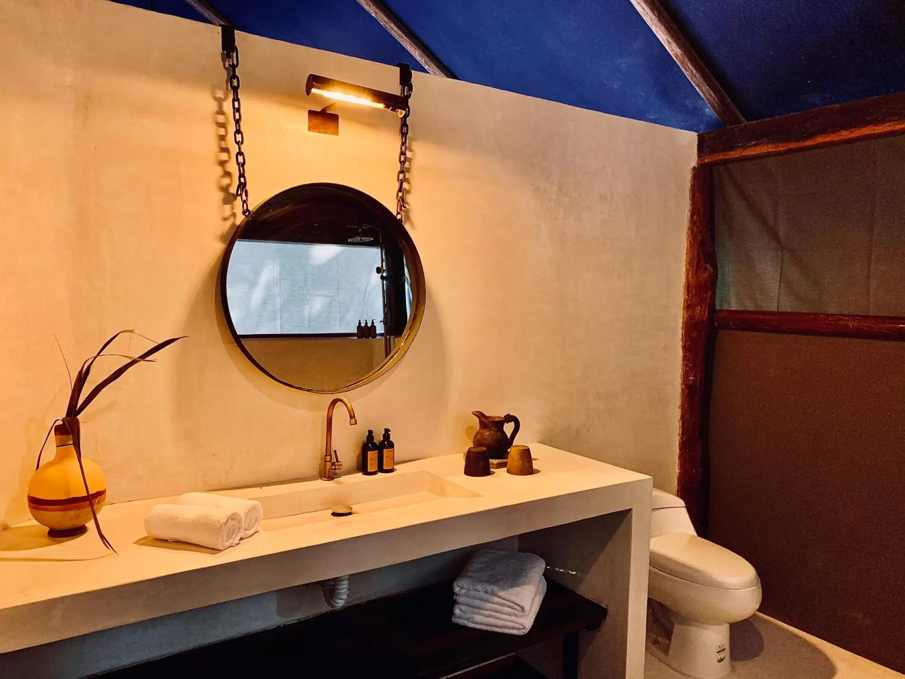 Bathroom in Libelula Tulum Beachfront Hotel