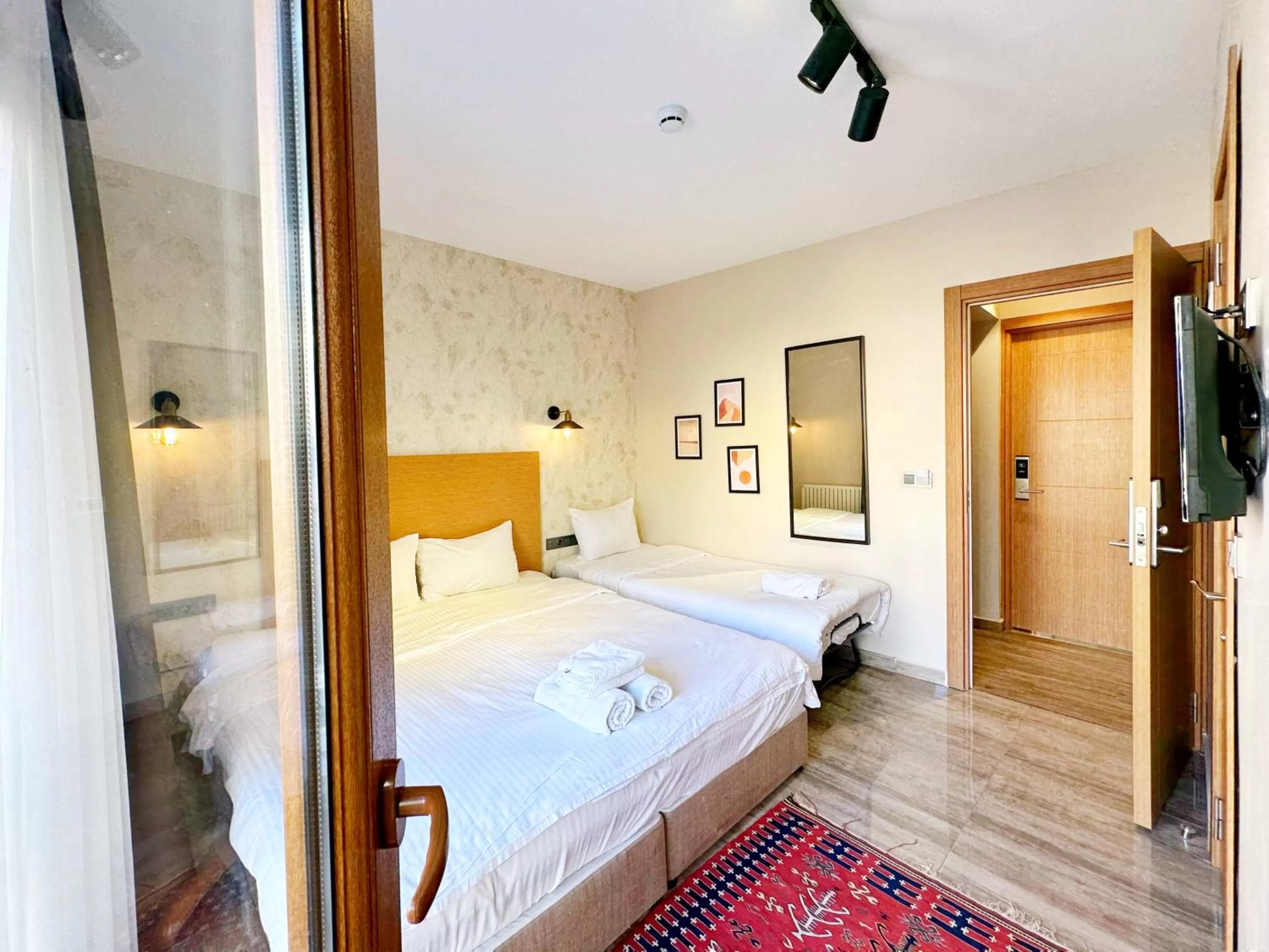 Bed in Sultan Pier Hotel