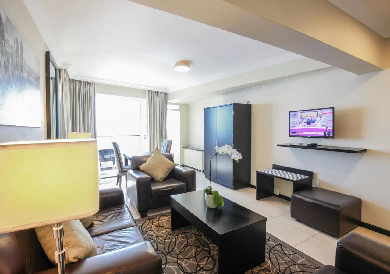 Seating area in Blue Waters Hotel