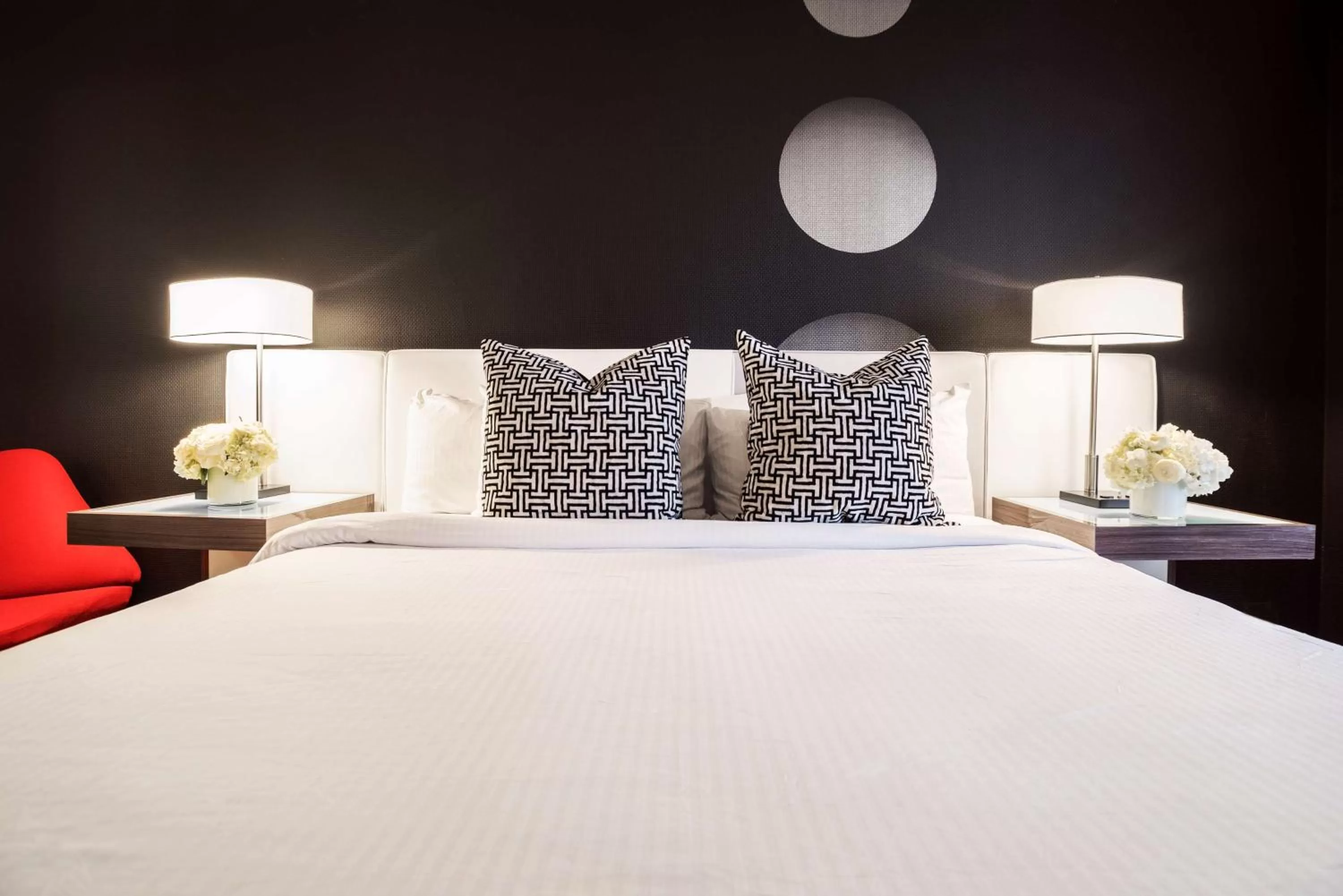 Bed in the Curtis Denver - A DoubleTree by Hilton Hotel