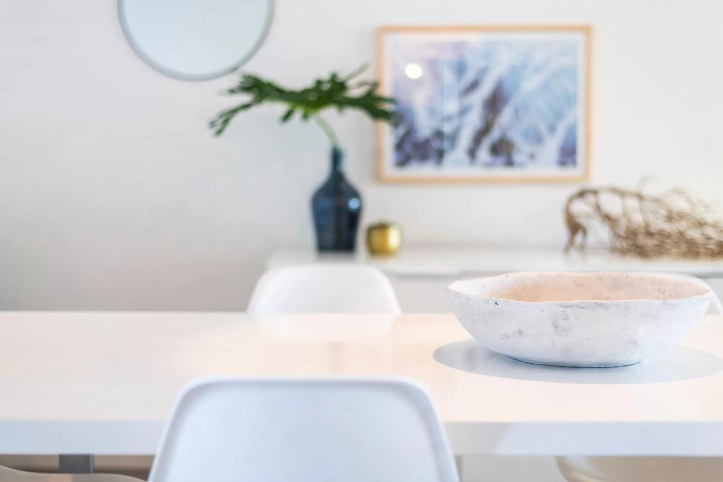 Dining area in Pacific Marina Apartments