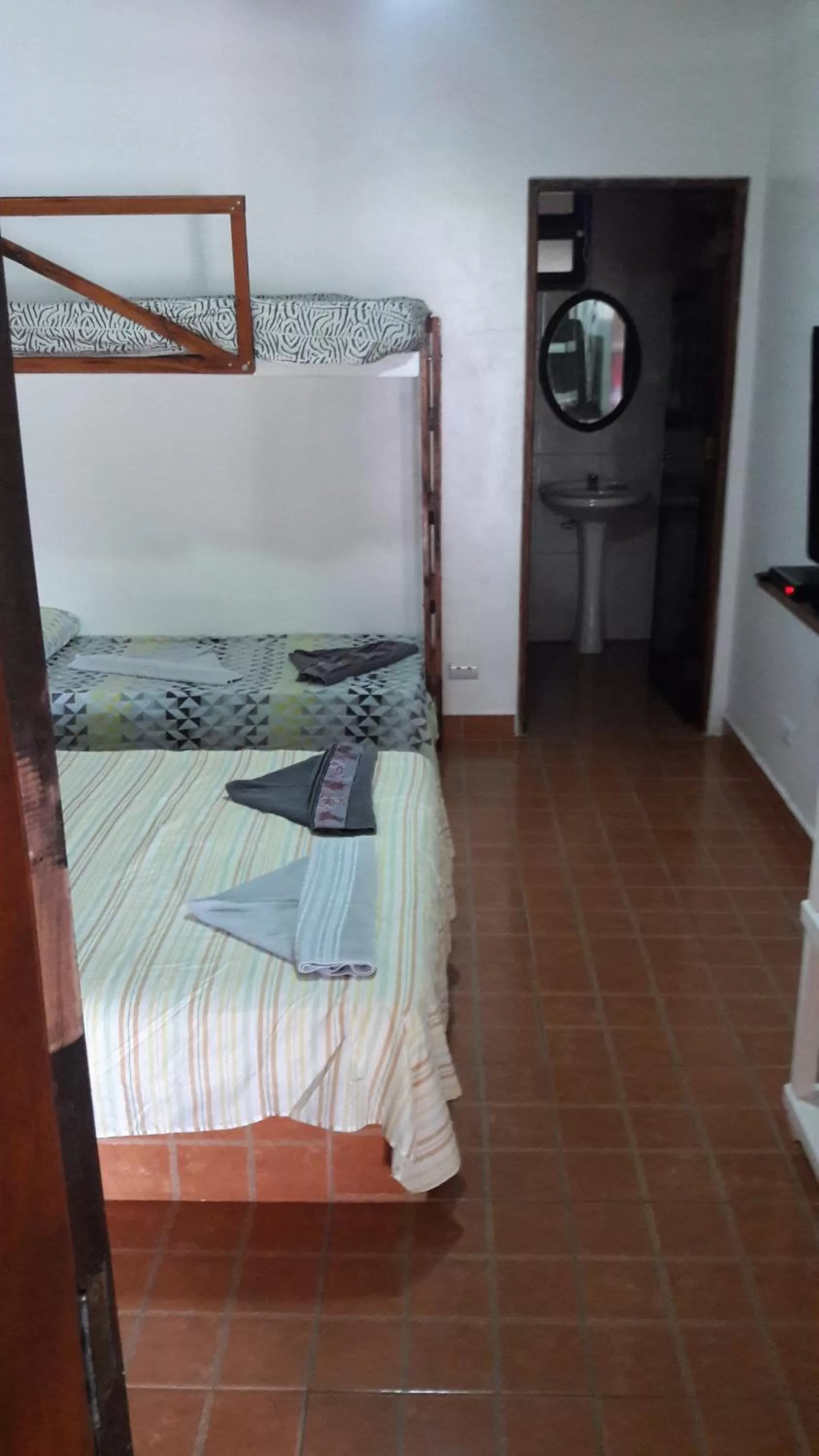 Bed in Pousada Na Praia Ubatuba