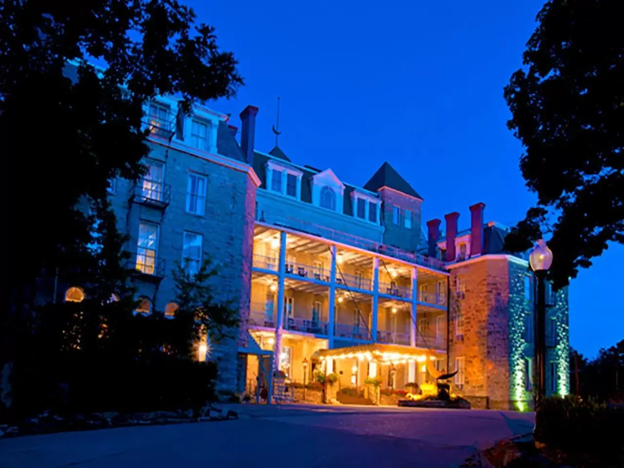 Facade/entrance in 1886 Crescent Hotel and Spa Facade/entrance in 1886 Crescent Hotel and Spa