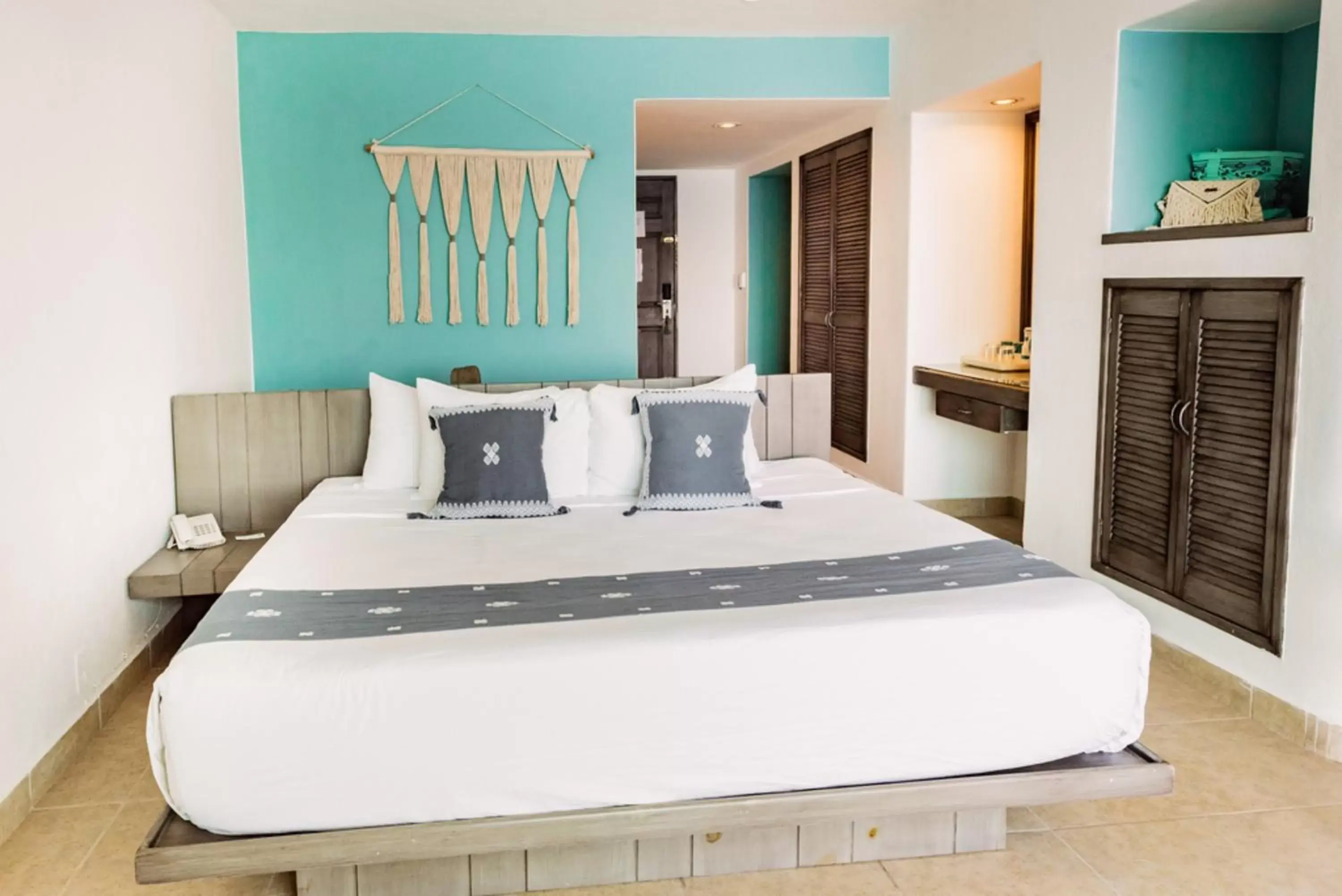 Bed in Hotel B Cozumel