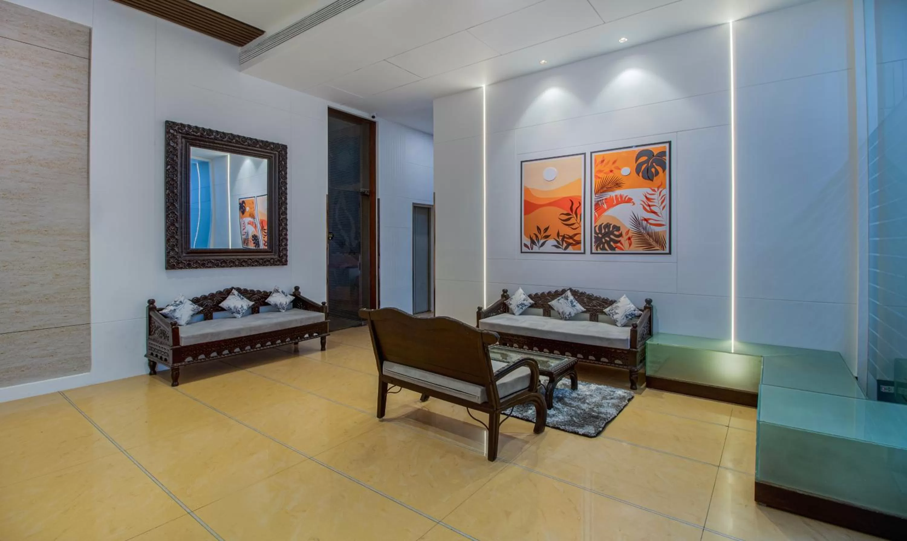 Seating area in Treebo Regency - Bund Garden, Dhole Patil Road