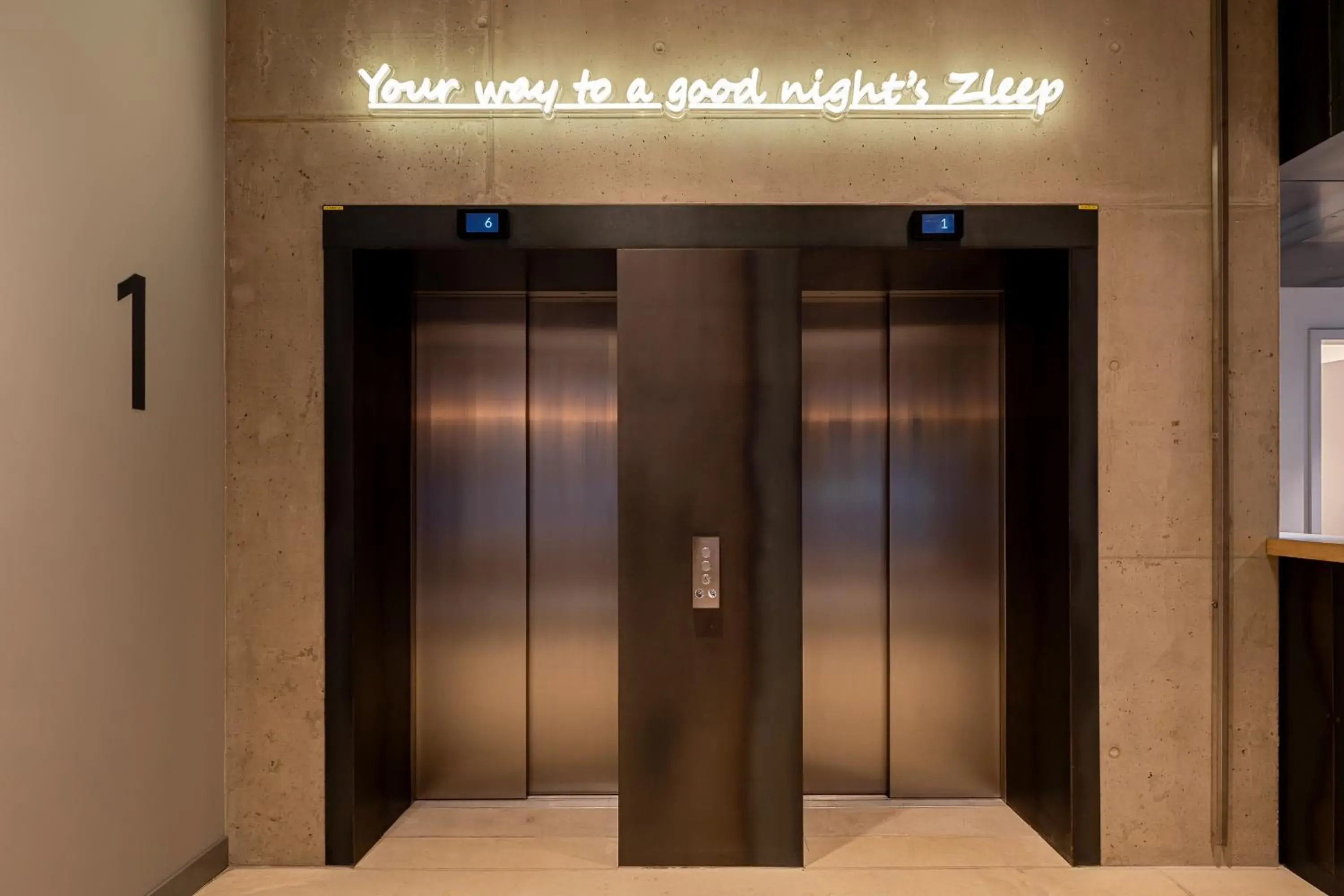 elevator in Zleep Hotel Prague