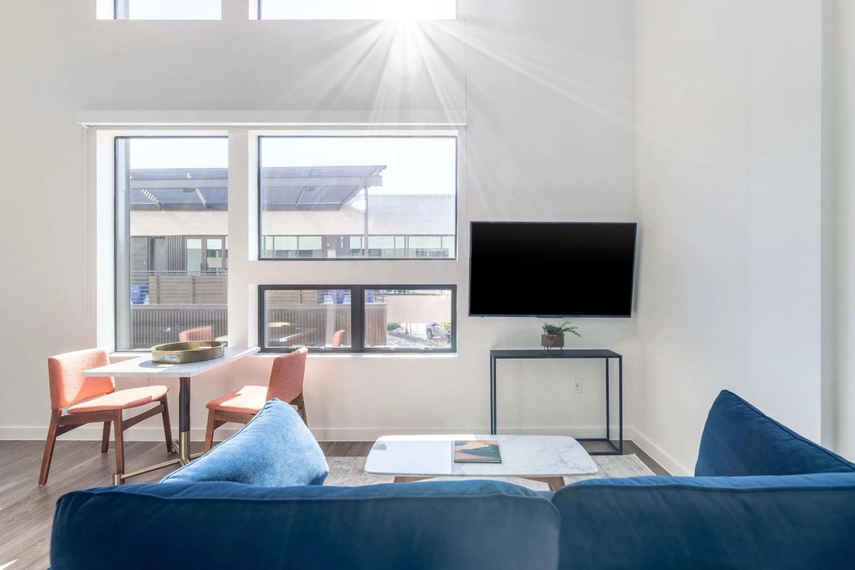 Living room, TV/Entertainment Center in Mint House at The Hatchery - Austin