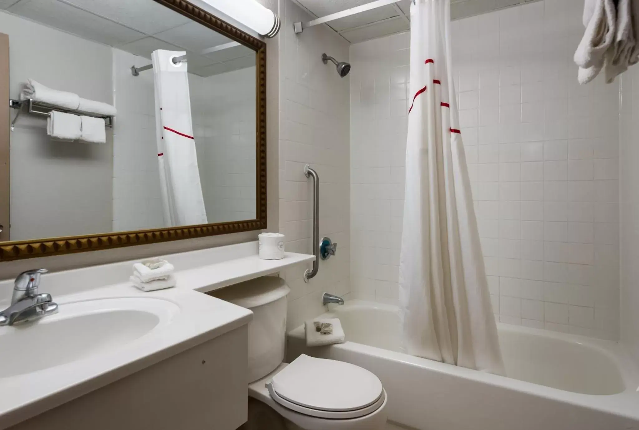 Bathroom in Red Roof Inn and Suites Newark - University