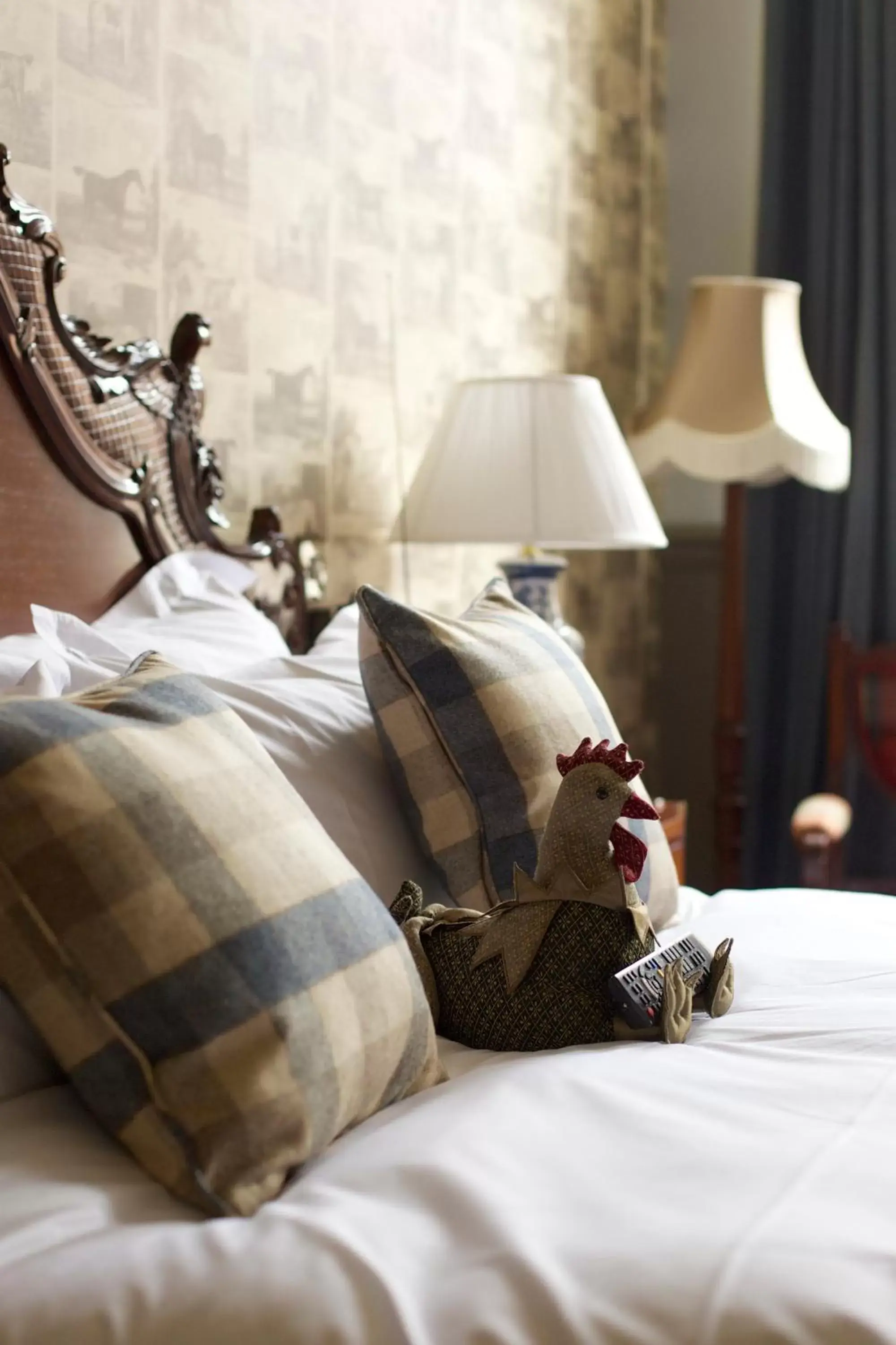 Decorative detail, Bed in Crown Hotel