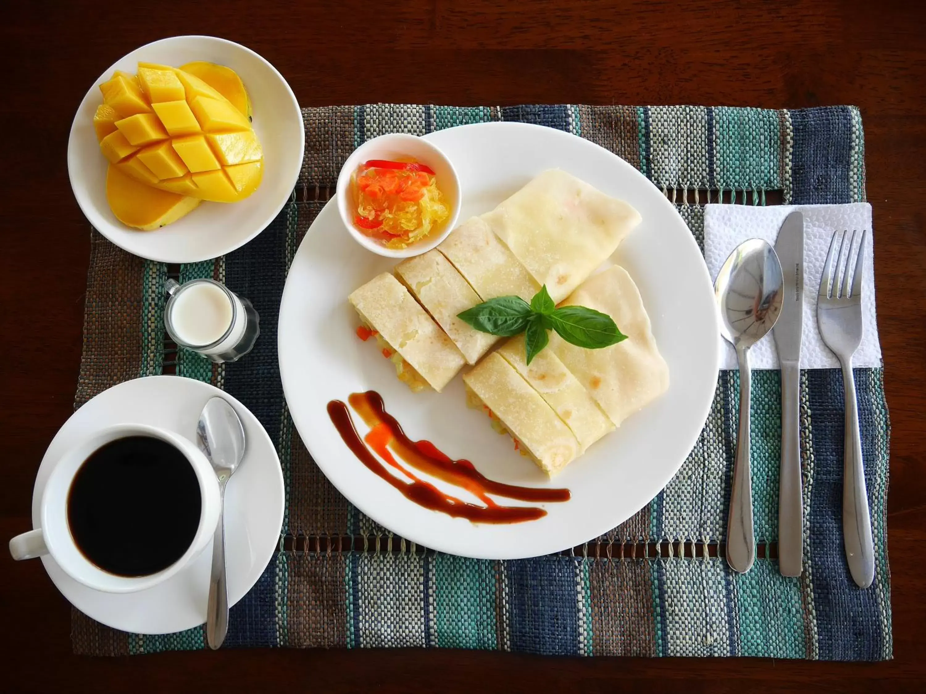 Asian breakfast in Bohol Dreamcatcher Resort