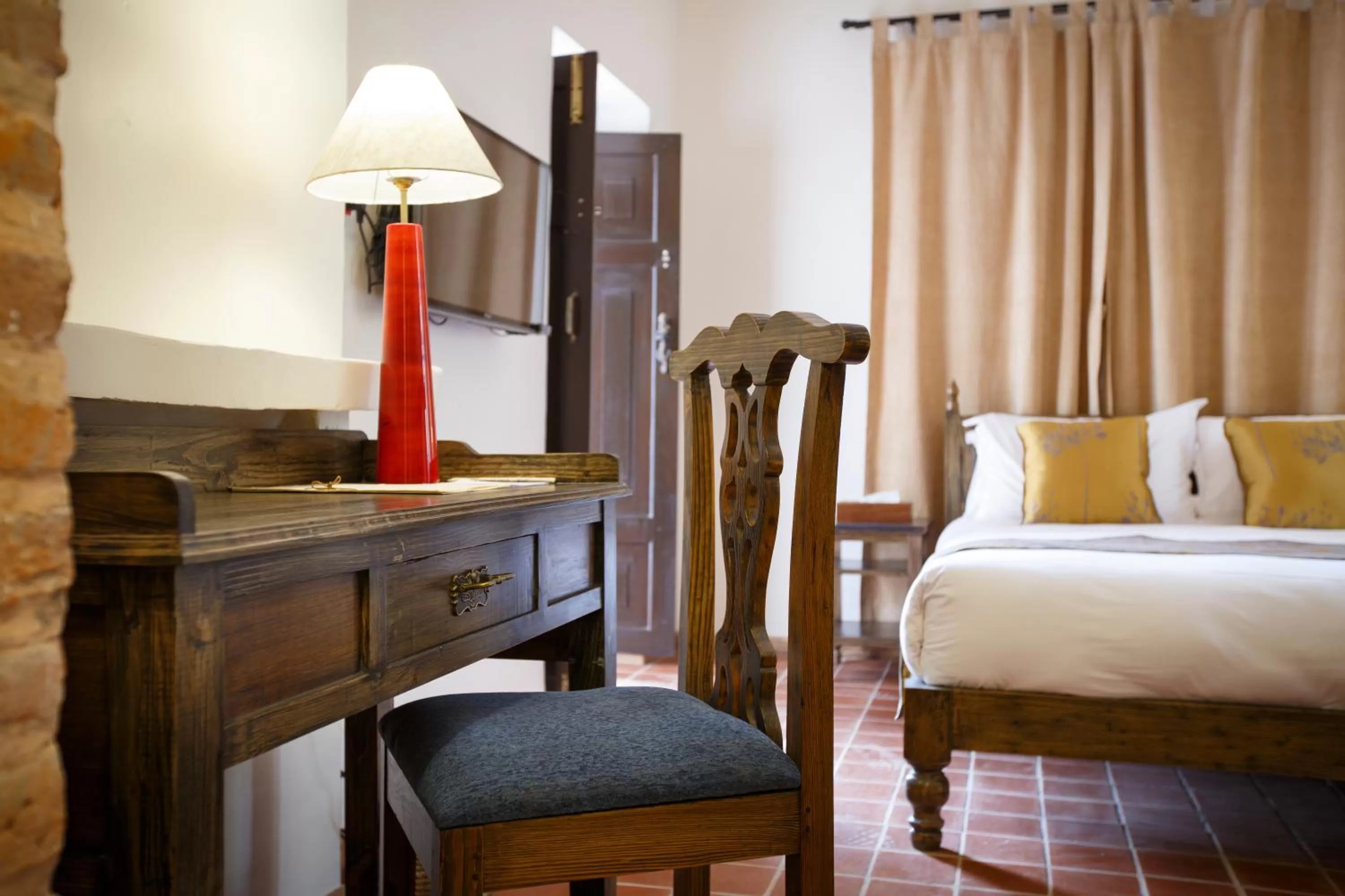 Bed in Thamel Villa Heritage Hotel