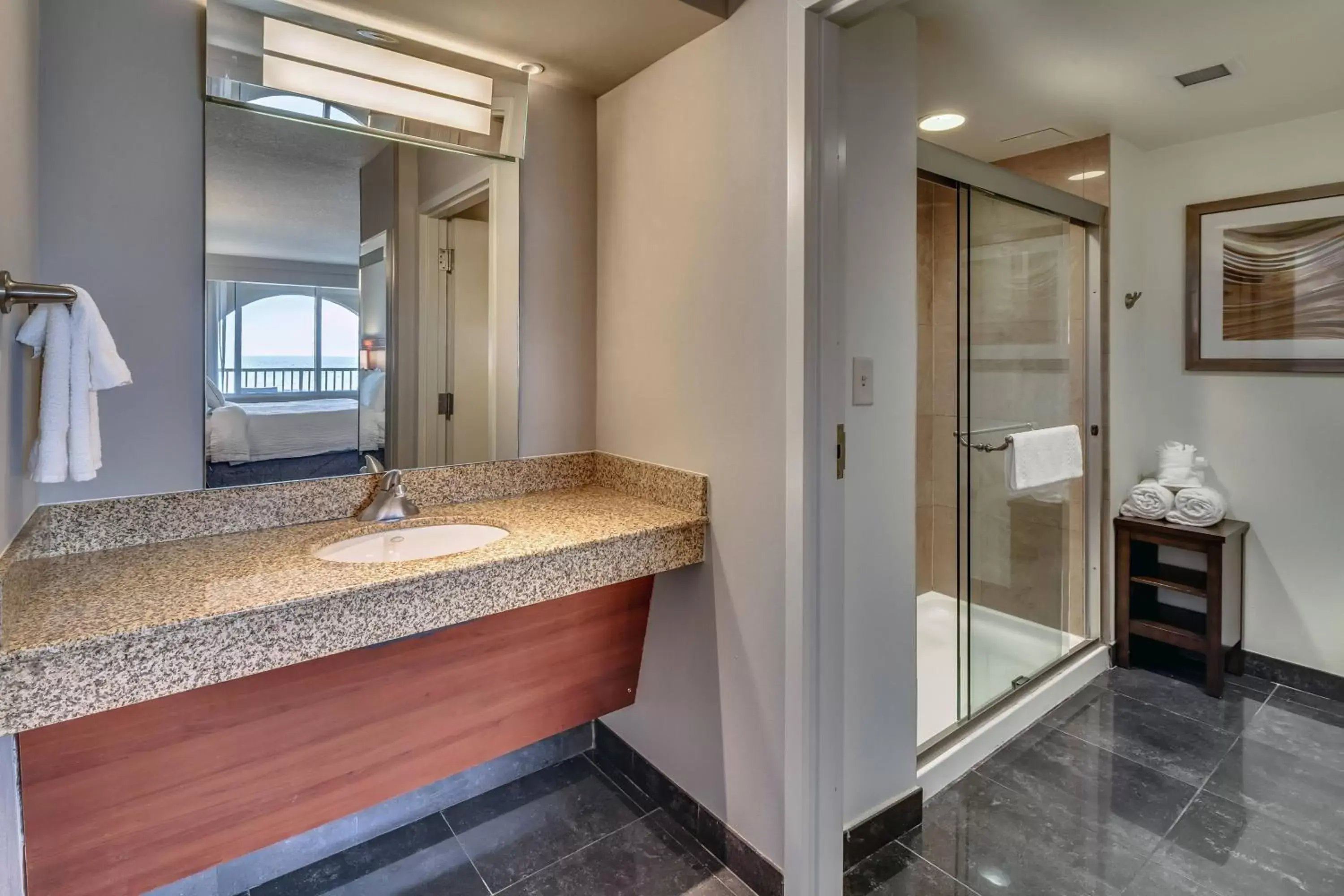 Bathroom in Courtyard by Marriott Jacksonville Beach Oceanfront