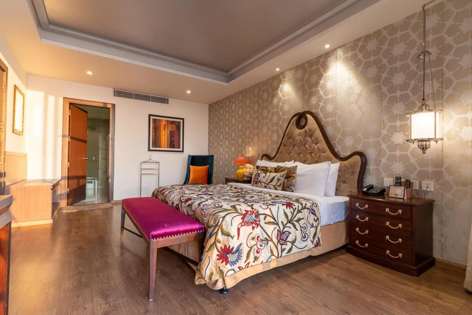 Photo of the whole room, Bed in Indraprastha Spa Resort