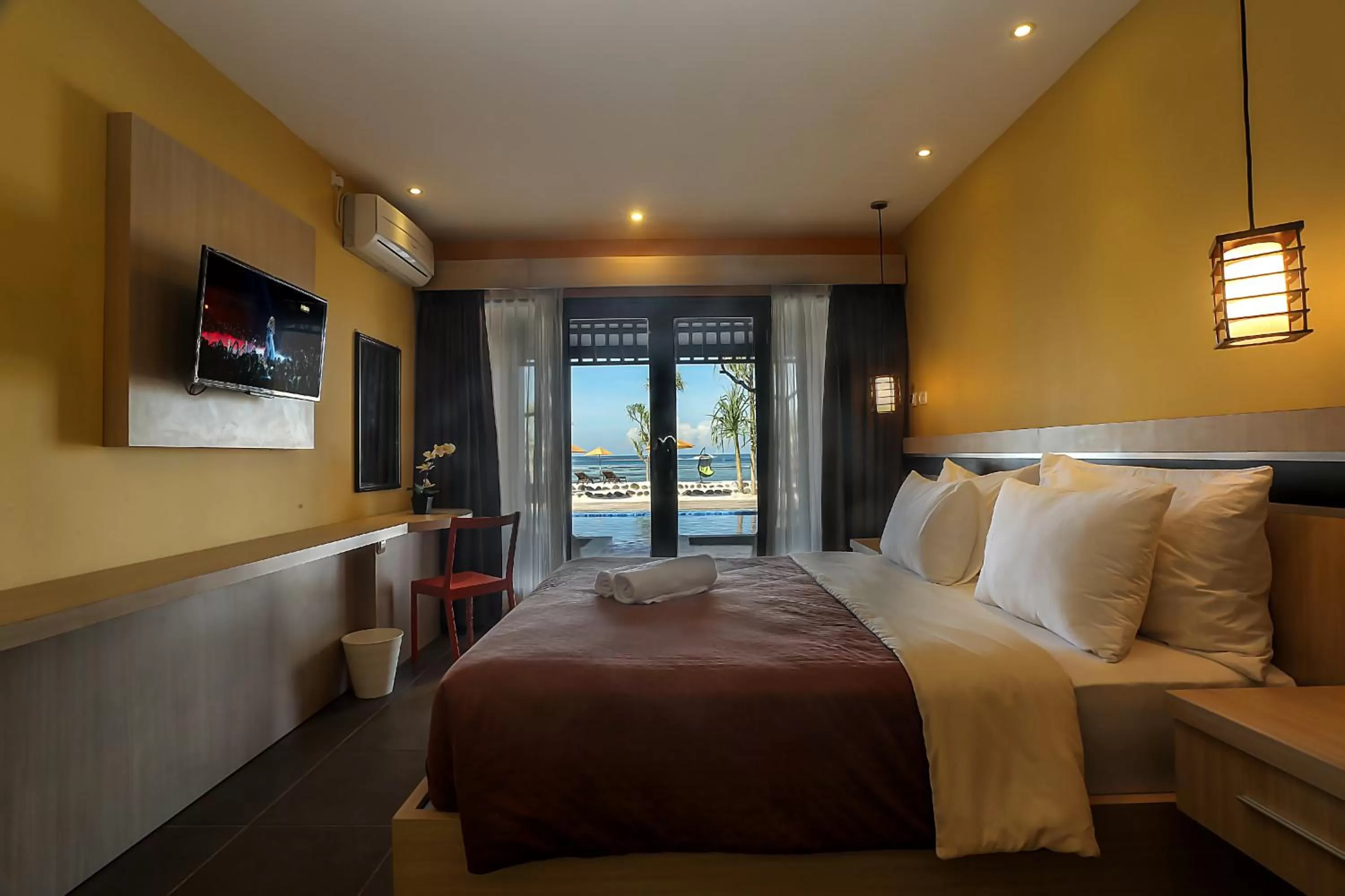 Bedroom, Bed in Sunset House Gili Meno