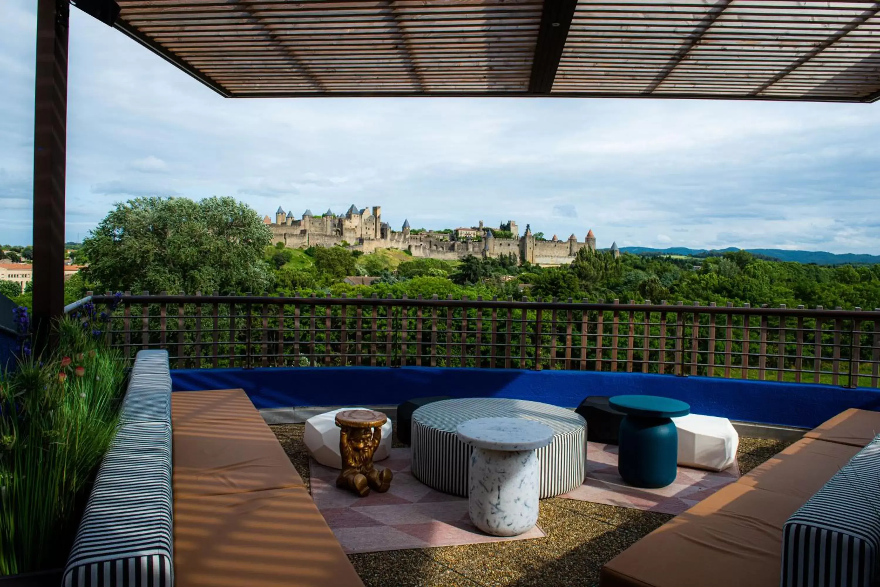 View (from property/room), Balcony/Terrace in Tribe Carcassonne