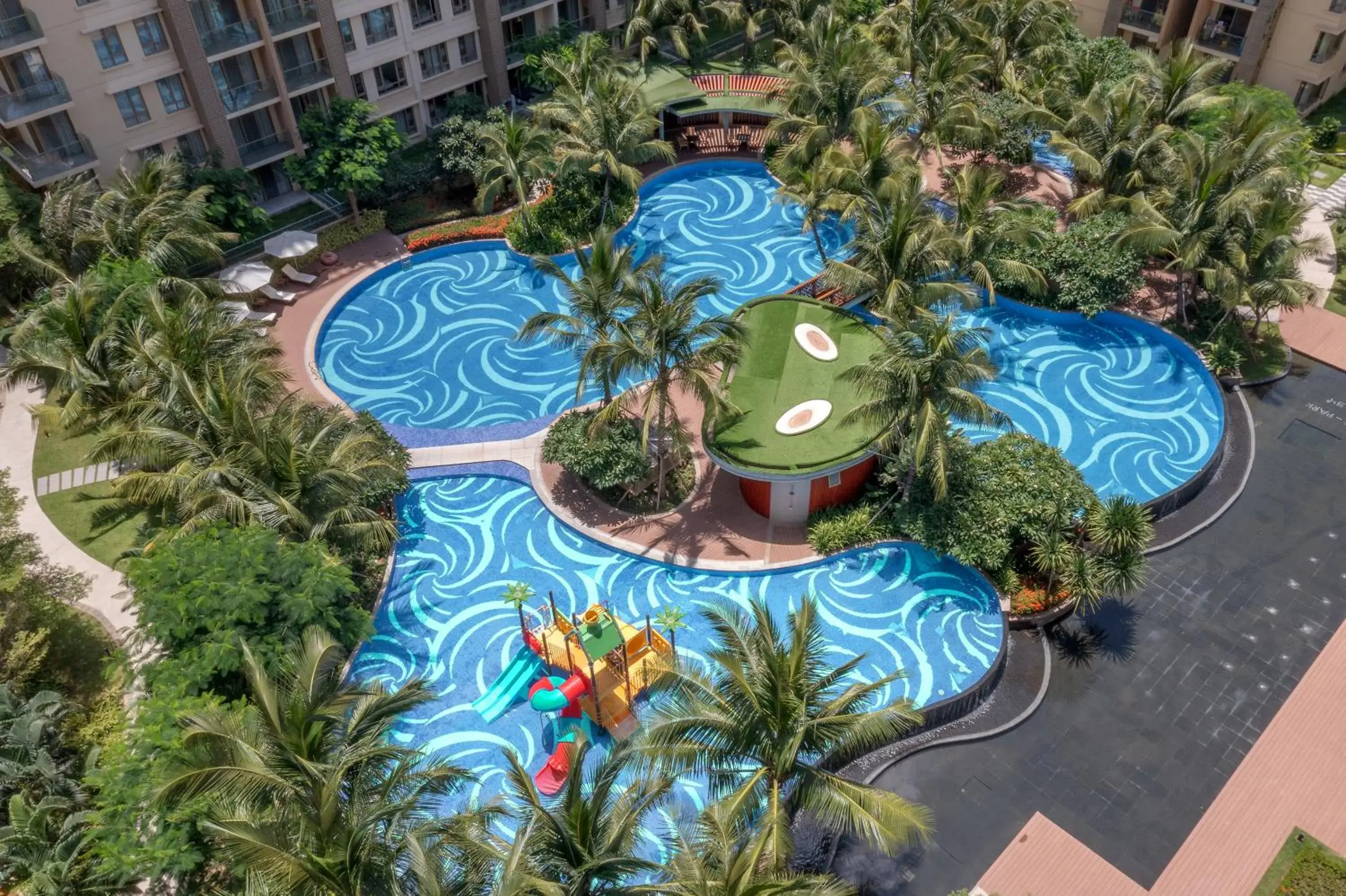 Swimming pool, Bird's-eye View in One Park Hotel and Service Apartment