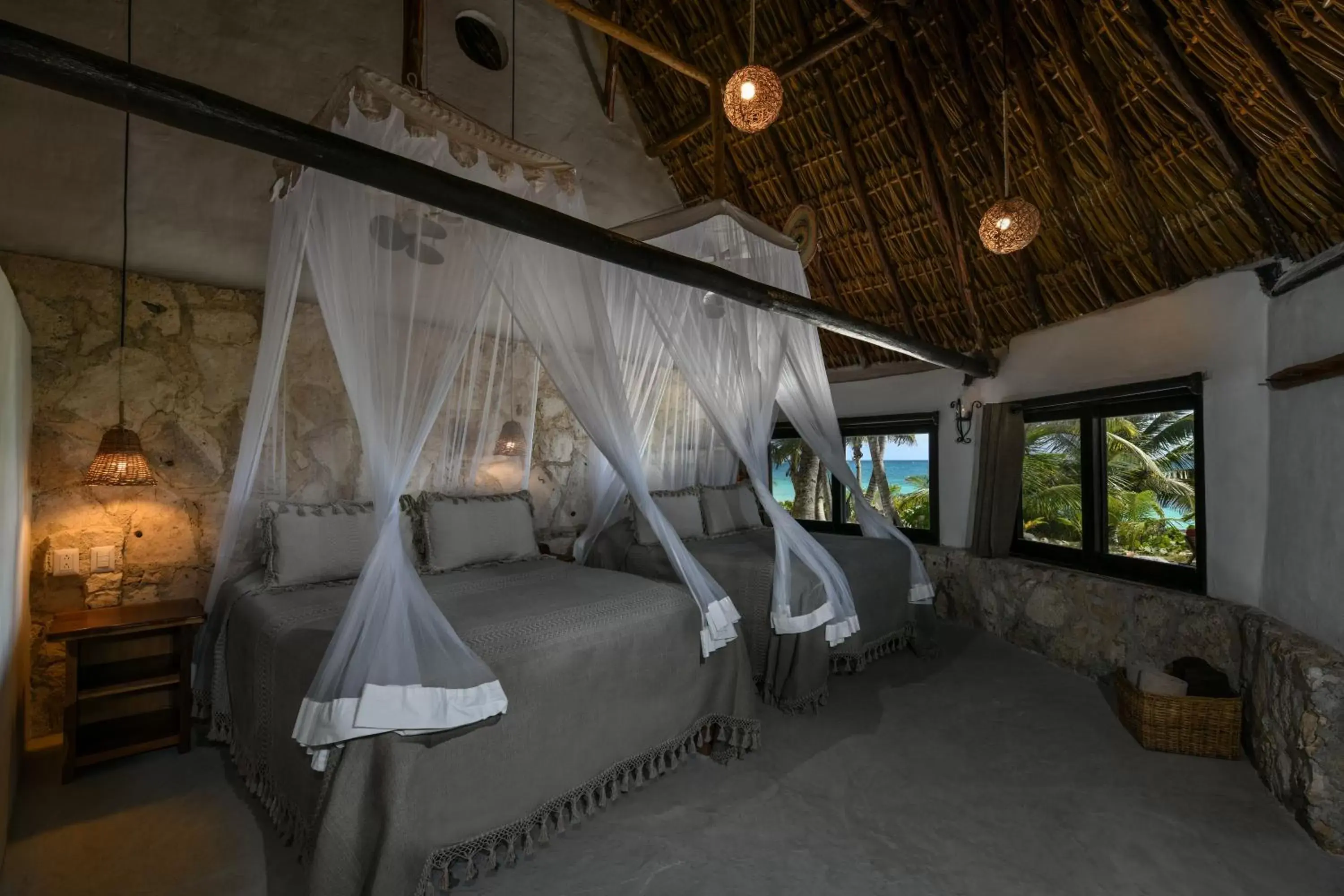 Ocean View 2 Full Beds Bungalow in Diamante K - Inside Tulum National Park