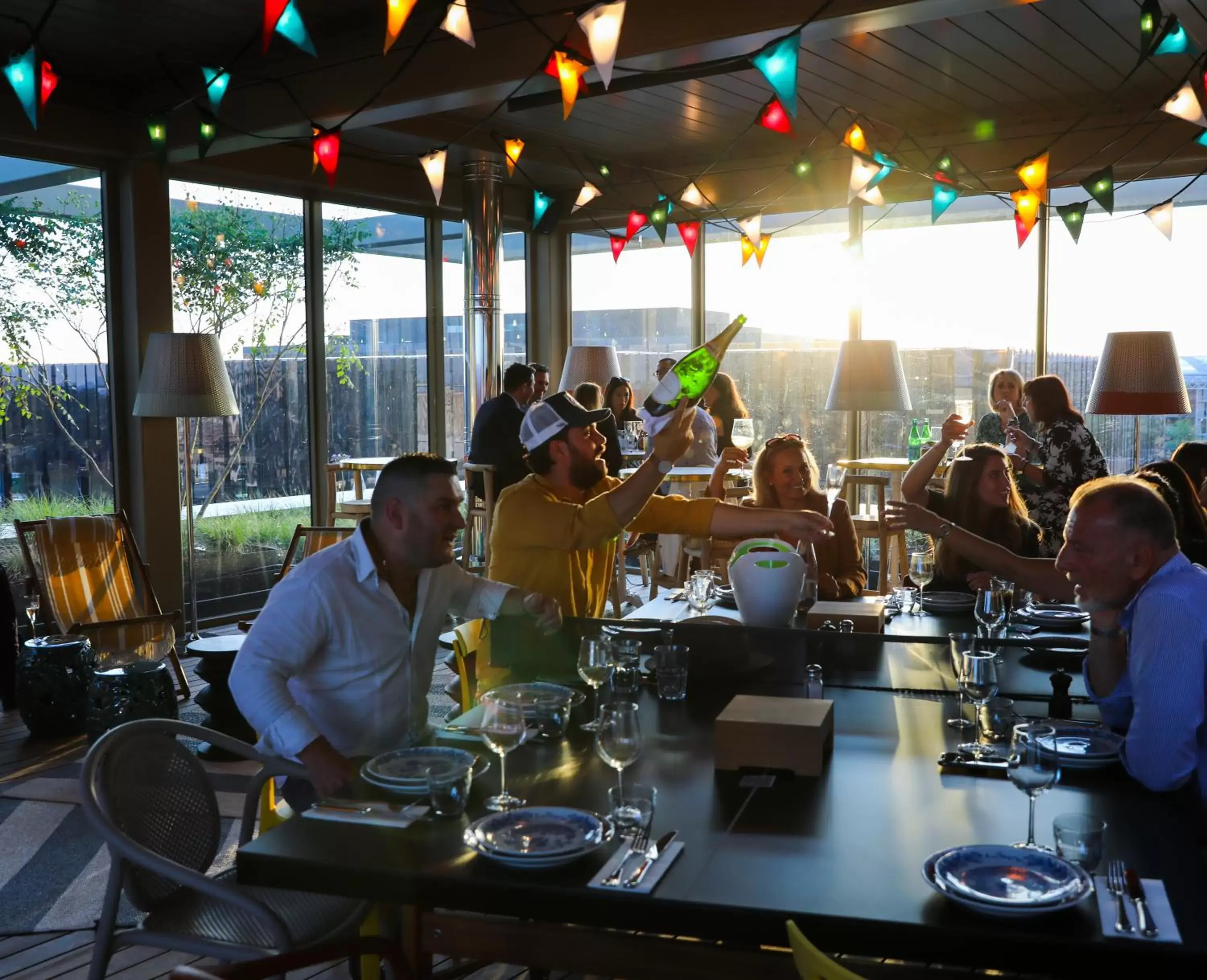 Balcony/Terrace, Restaurant/Places to Eat in Mama Shelter Luxembourg