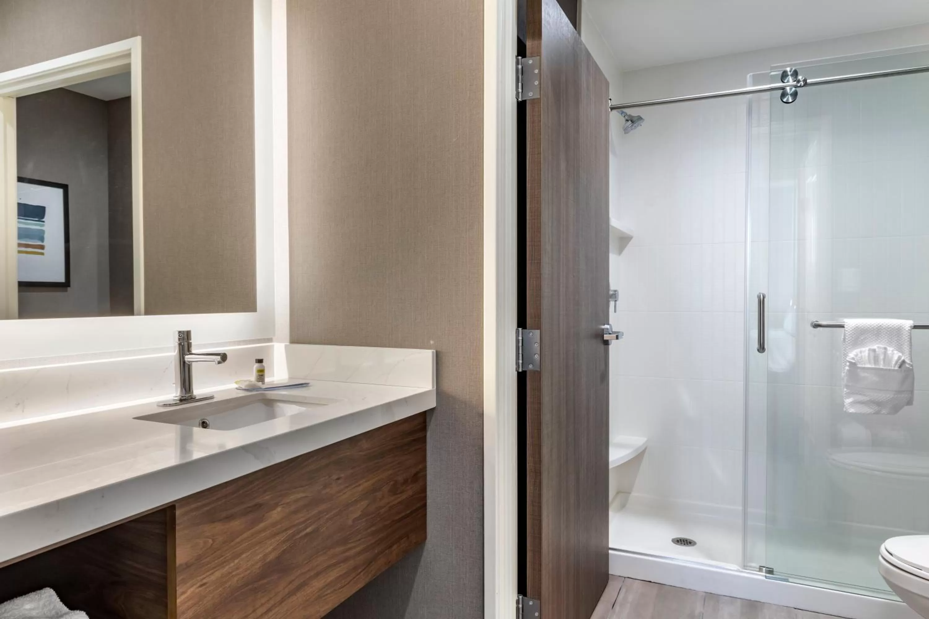 Bathroom in Staybridge Suites Grand Prairie Near Epic Central by IHG