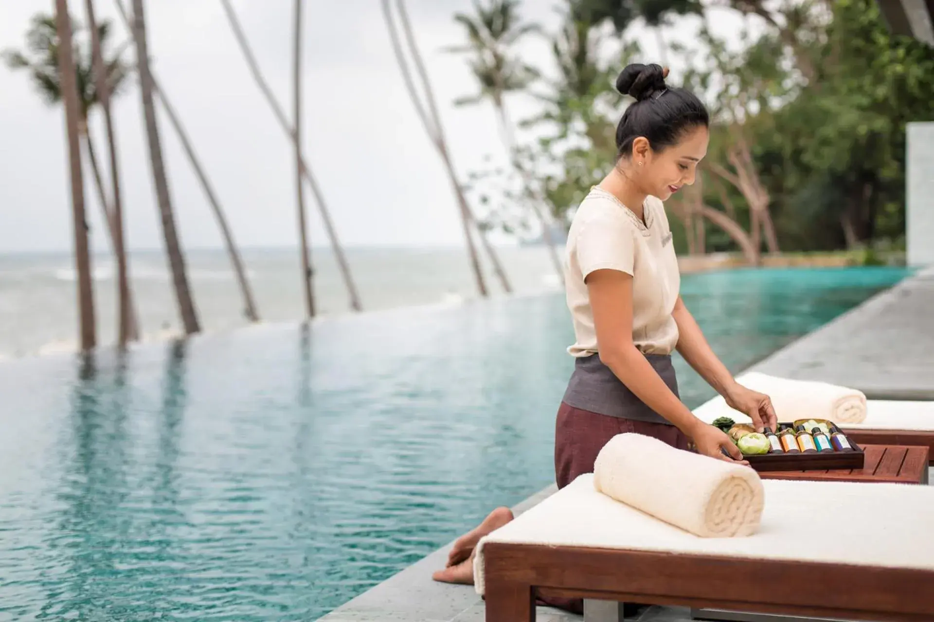 Staff, Swimming Pool in Four Seasons Resort Koh Samui