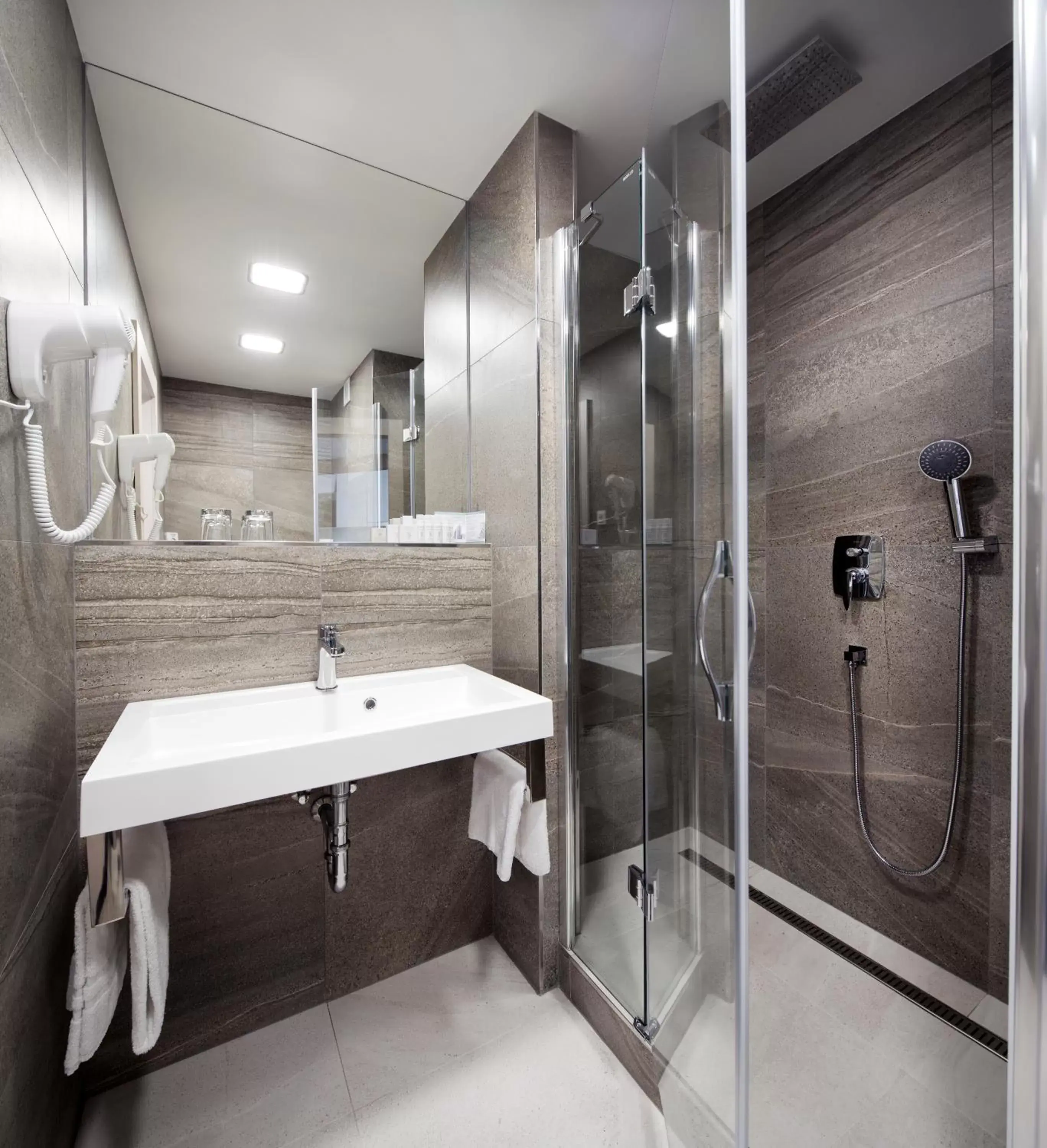 Shower, Bathroom in OREA Hotel Pyramida Praha