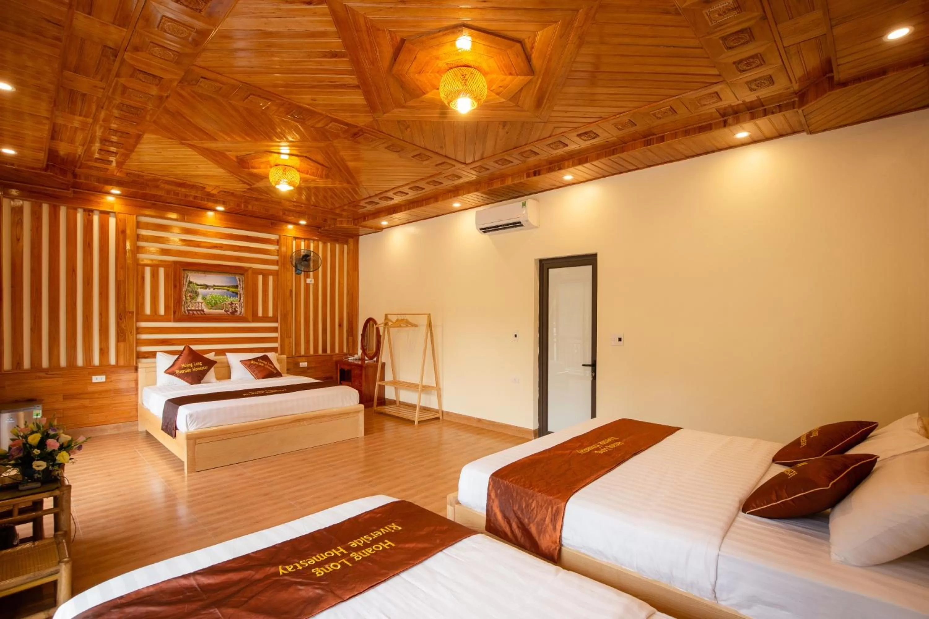 Bed in HoangLong Riverside Homestay