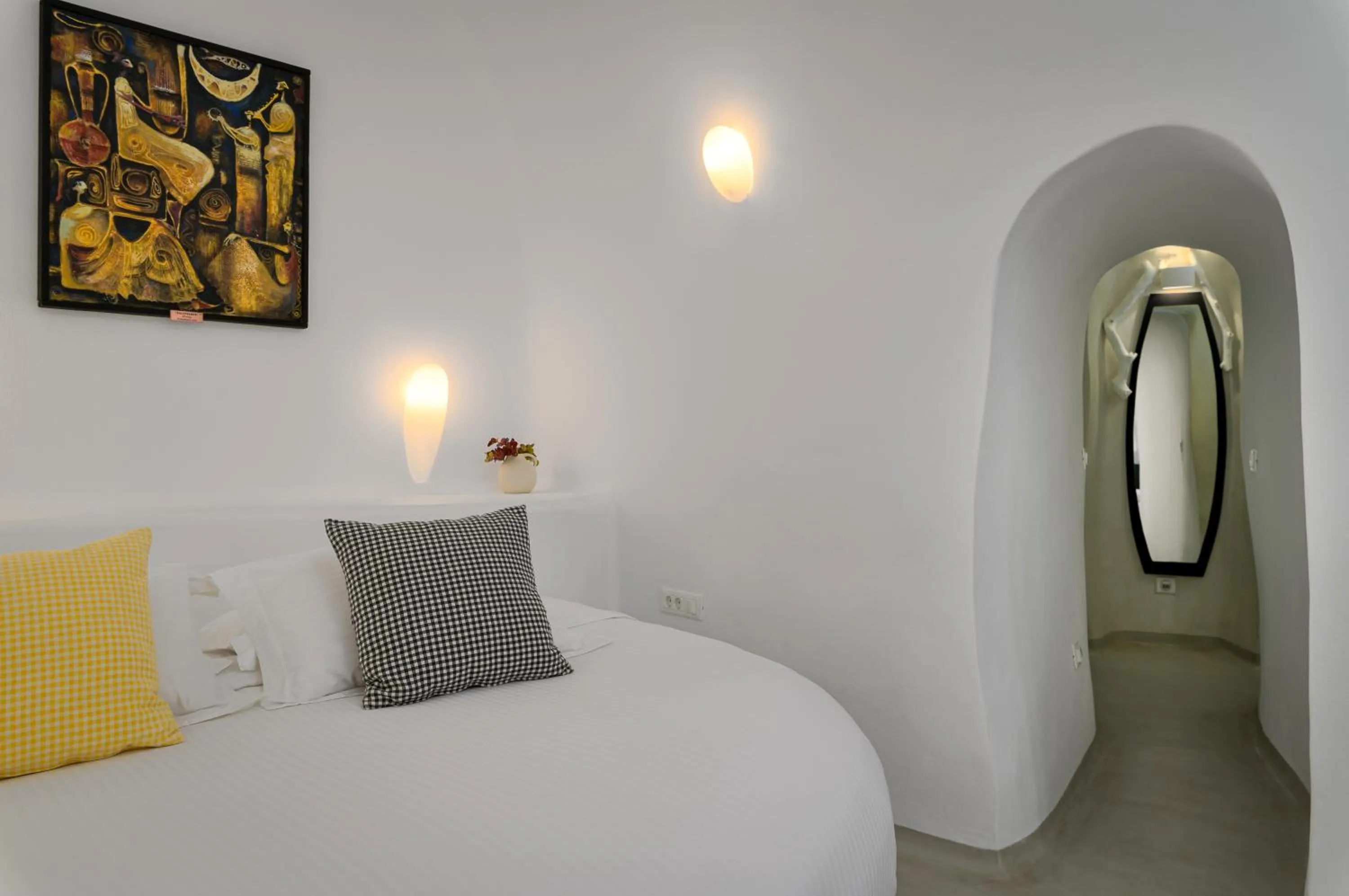Bed in Trieris Villa & Suites