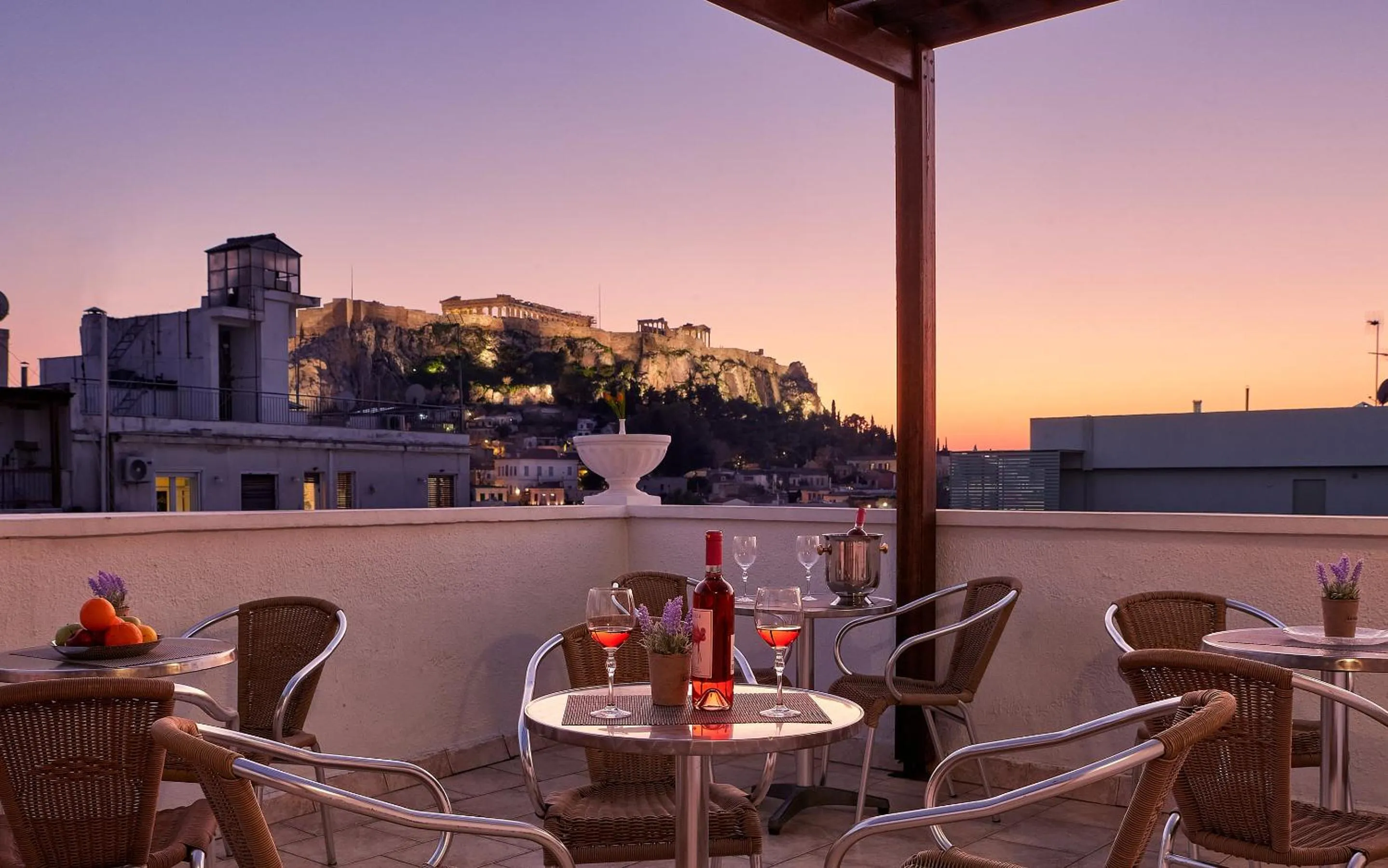 Patio in Athos Hotel