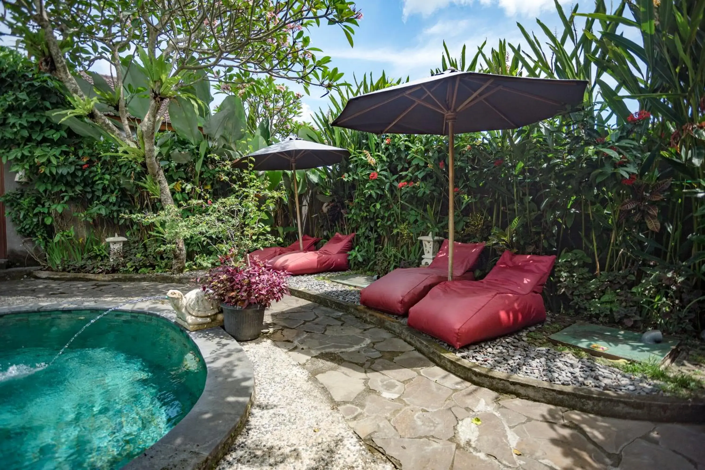 Patio, Swimming Pool in Ladera Villa Ubud