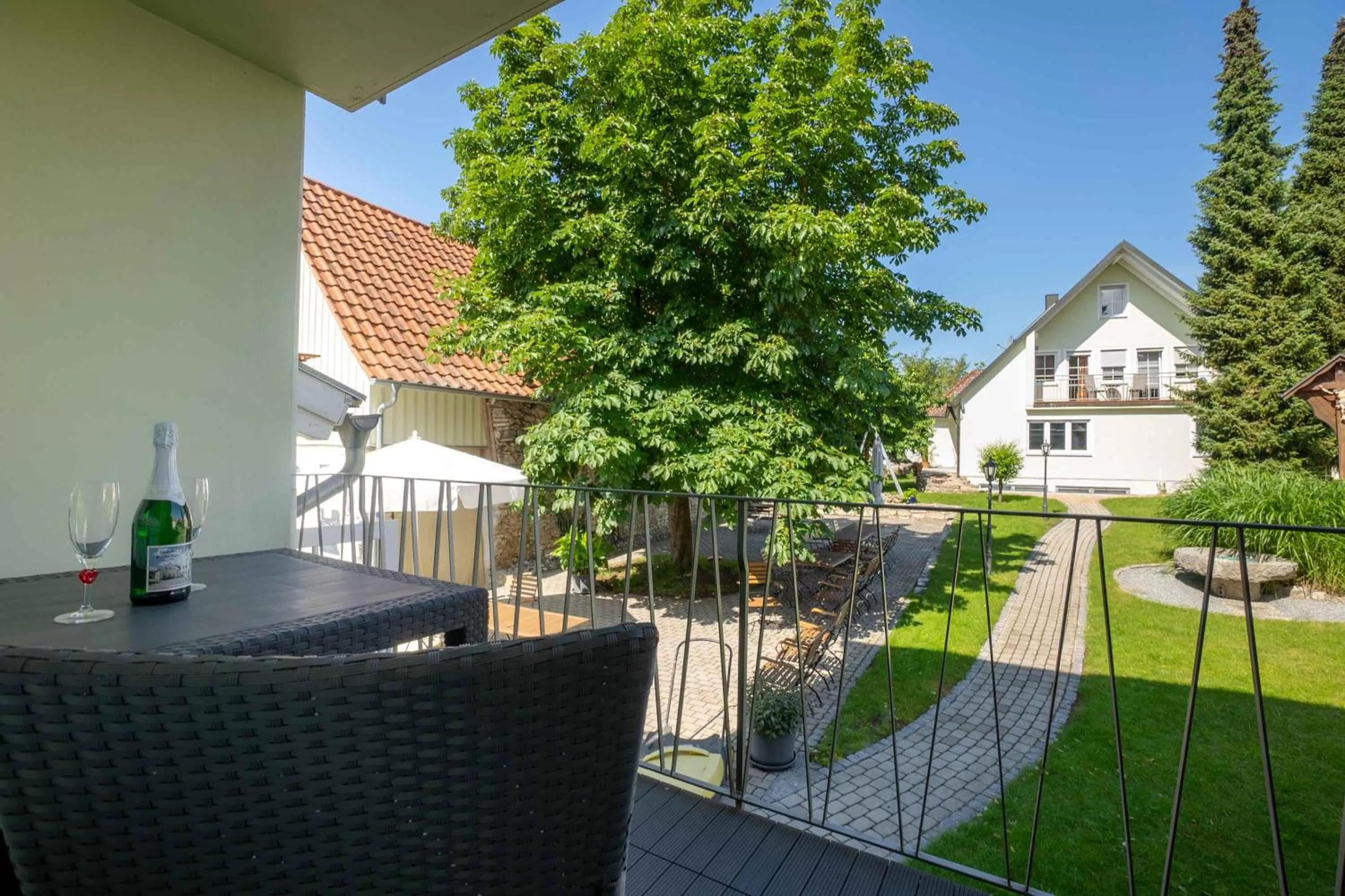 Balcony/Terrace in Landhotel Weißer Hahn