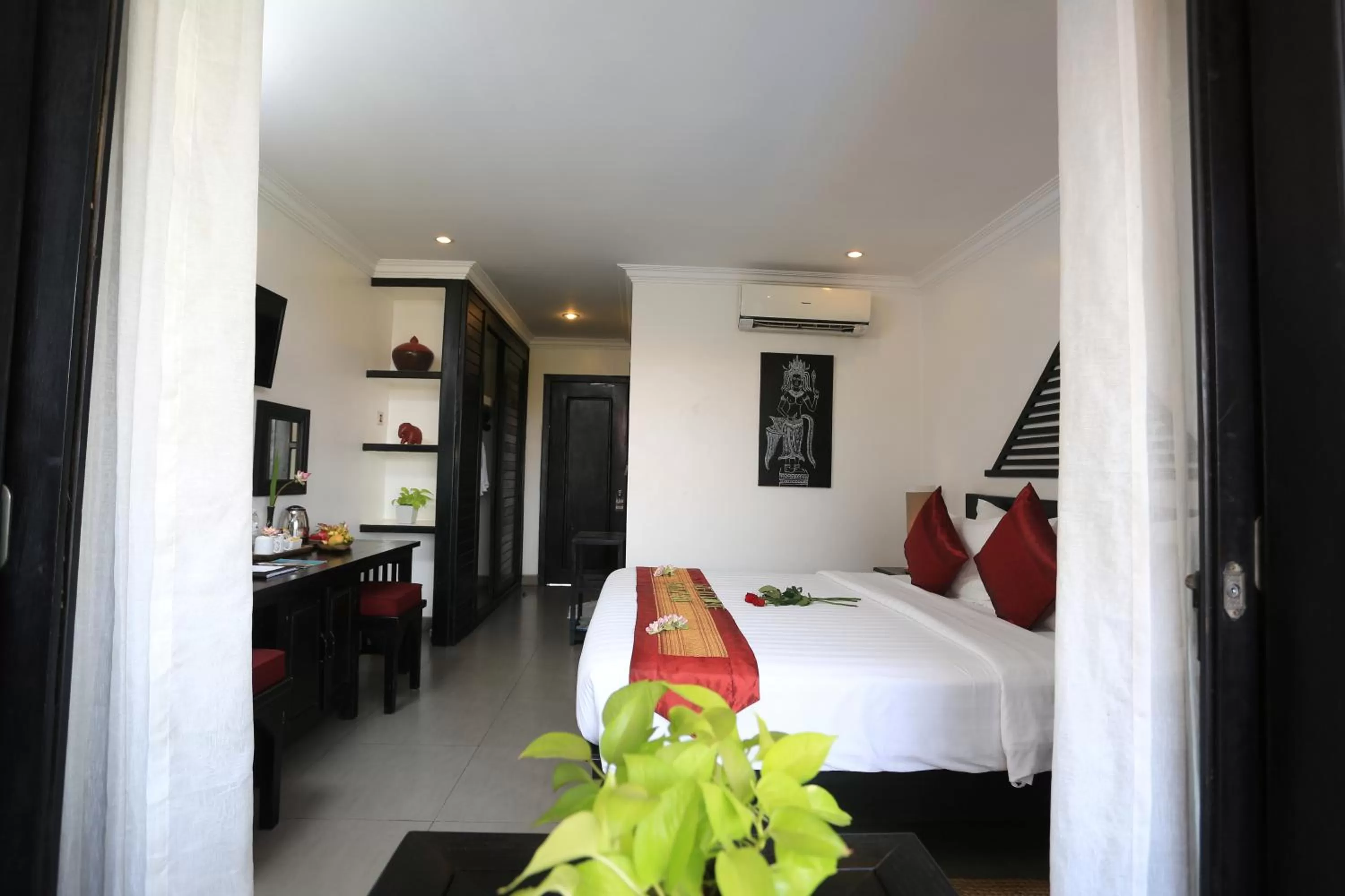 Apsara Double Room with Pool View in Khmer Mansion Boutique Hotel
