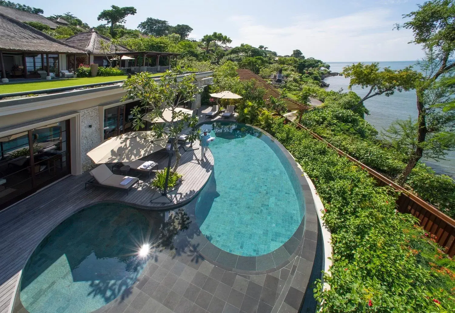 Bird's eye view, Pool View in Four Seasons Resort Bali at Jimbaran Bay