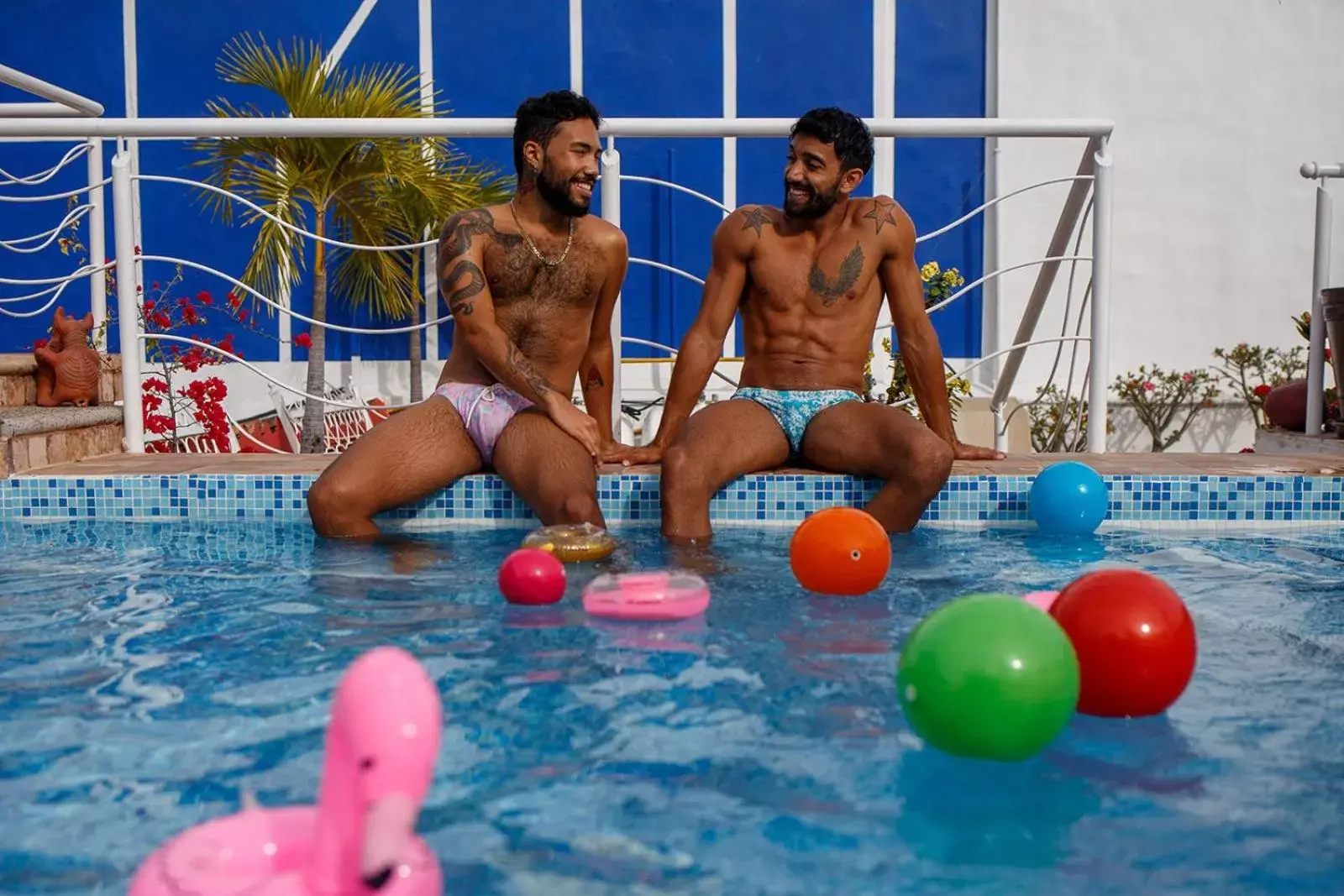 People, Swimming Pool in La Iguana Vallarta LGBT - Romantic Zone - Party Clubbing Street