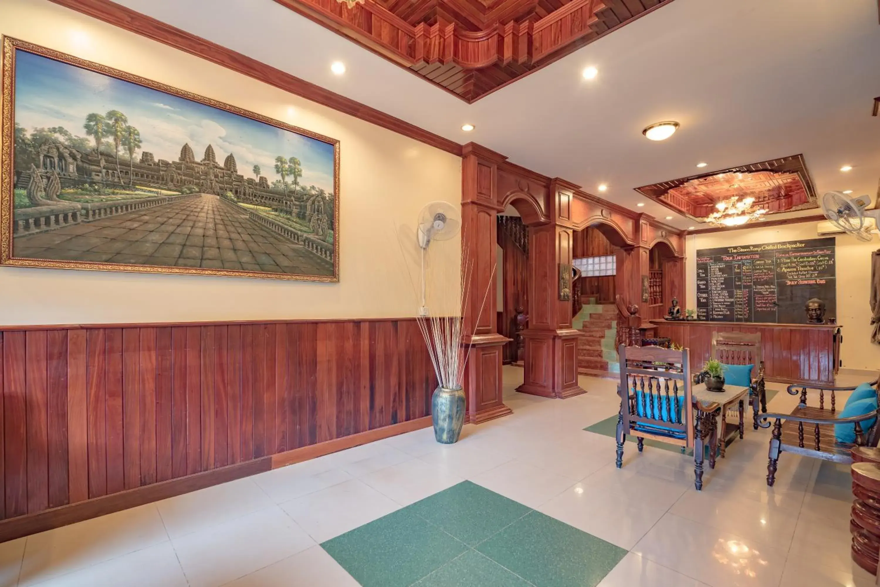 Lobby or reception, Restaurant/Places to Eat in The Siem Reap Chilled Backpacker