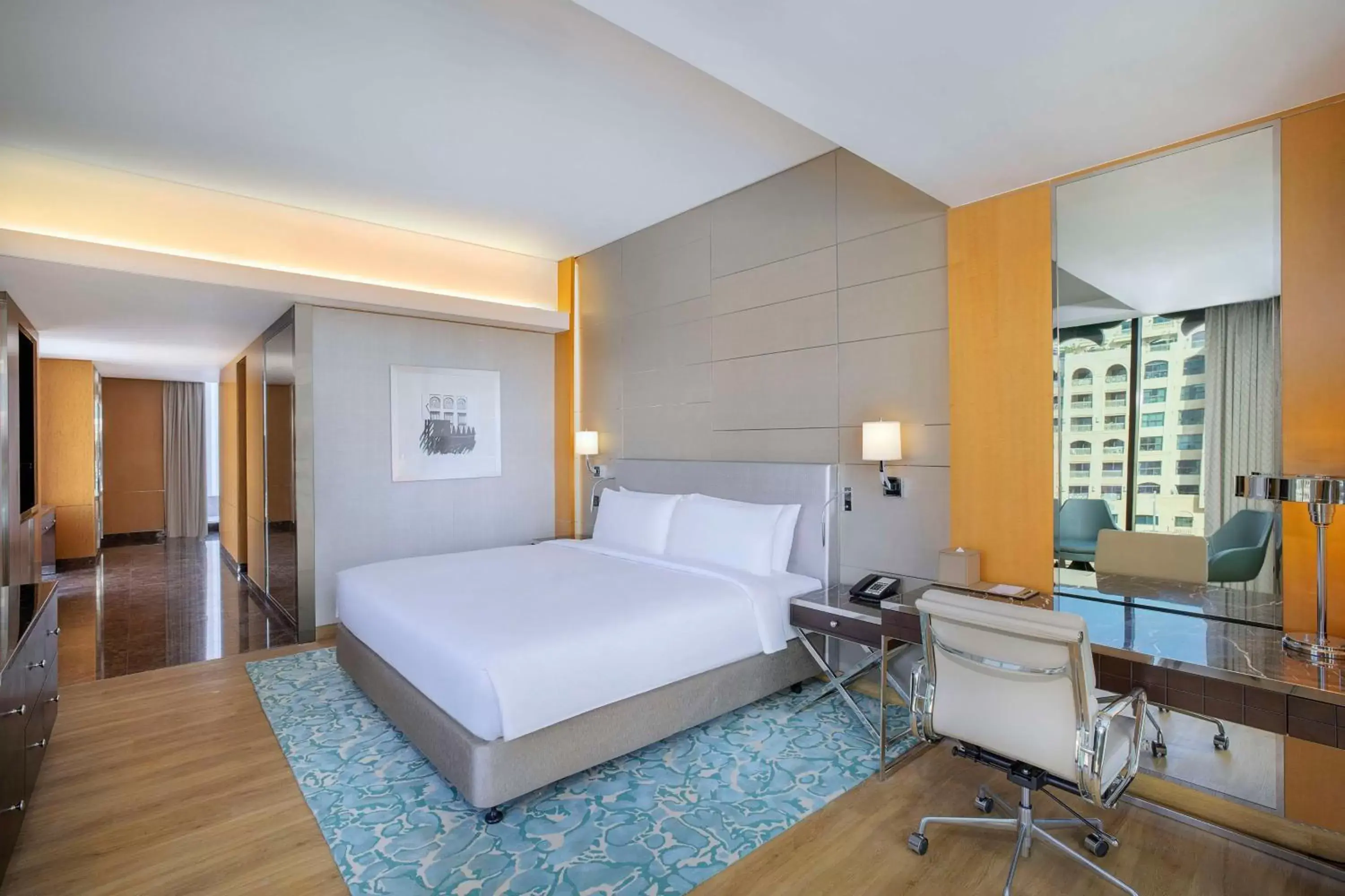 Bedroom, Bed in Hilton Dubai Palm Jumeirah