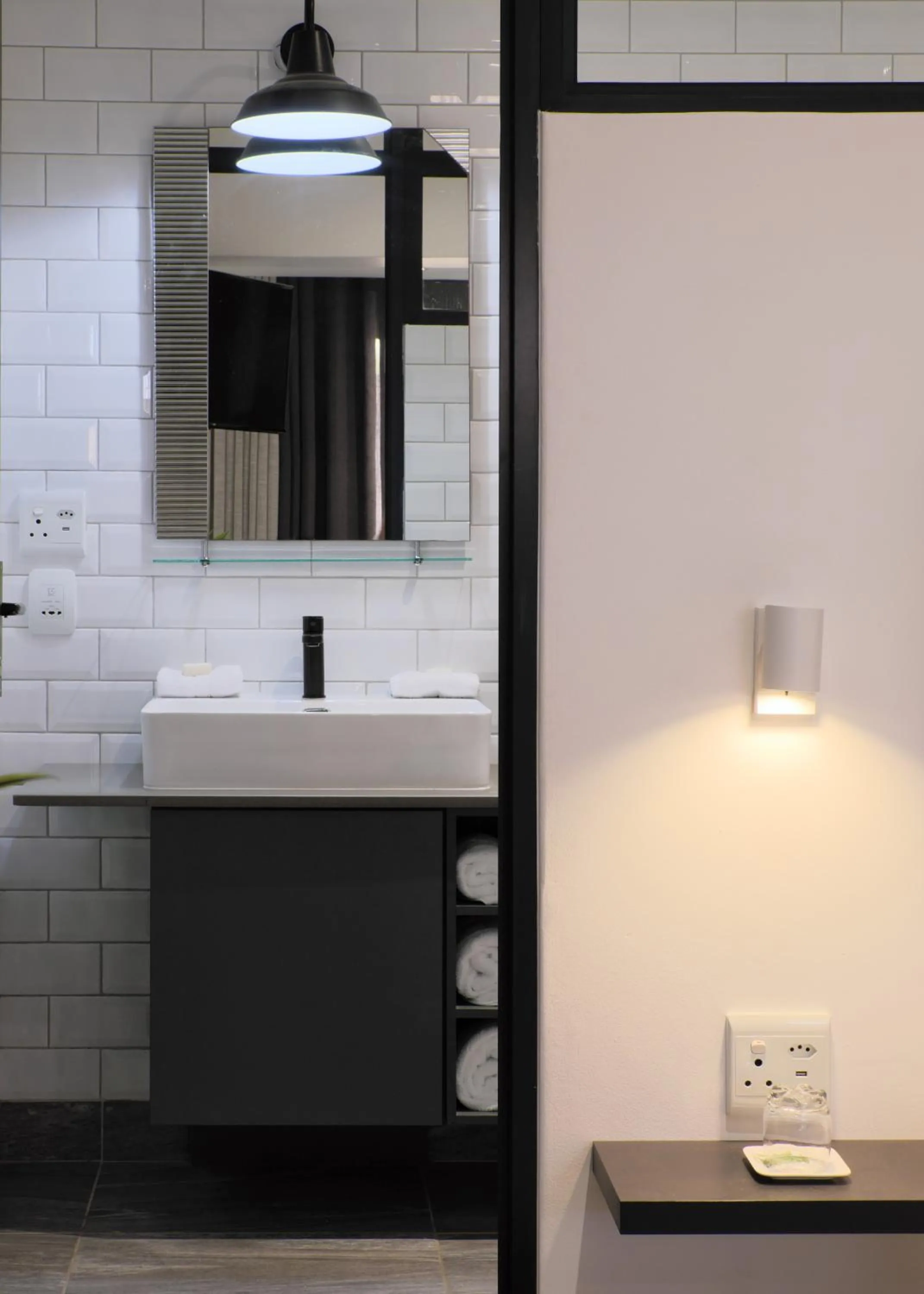 Shower in Point B Guest House -Sustainable Solar Energy