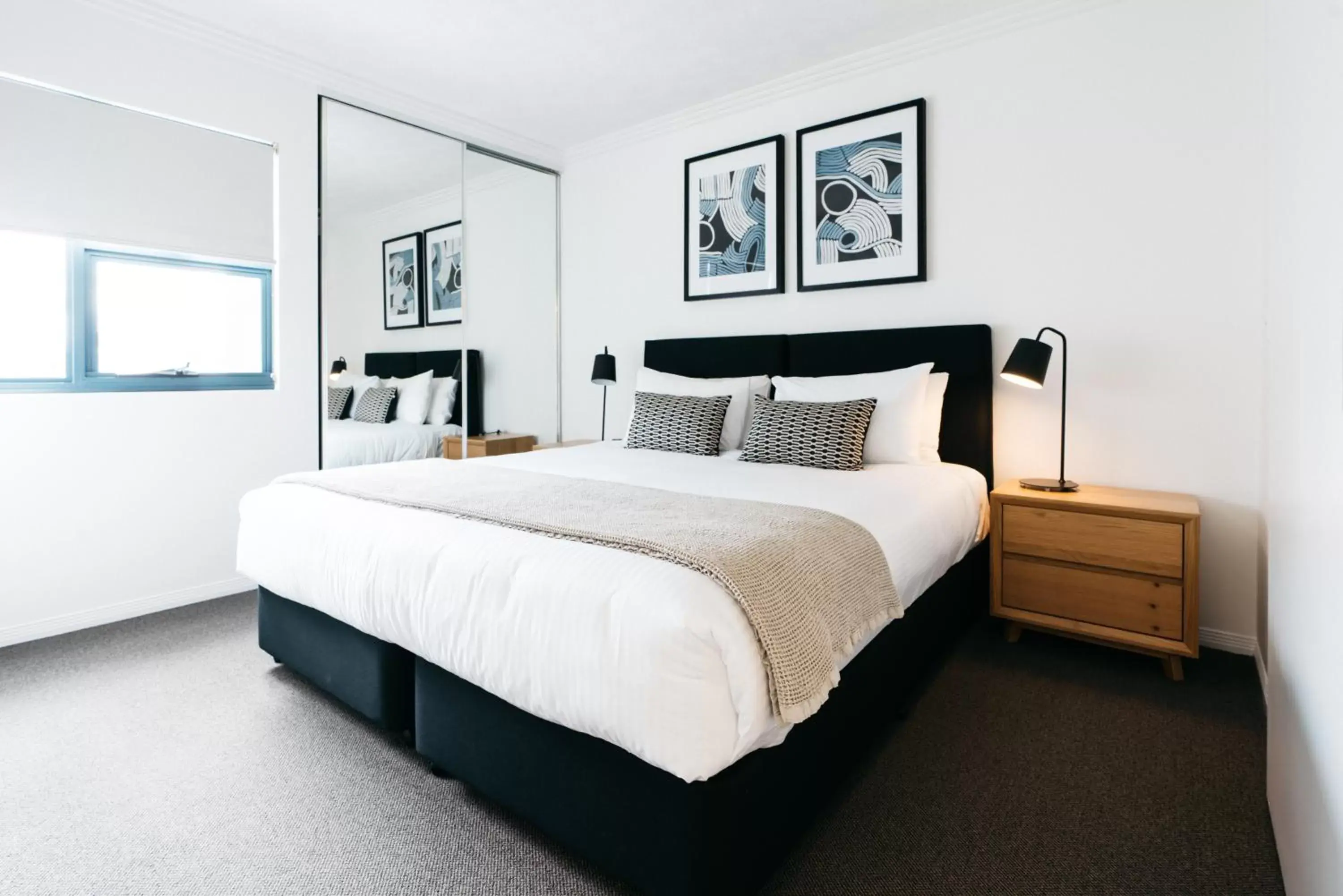 Bedroom, Bed in Gabba Central Apartments